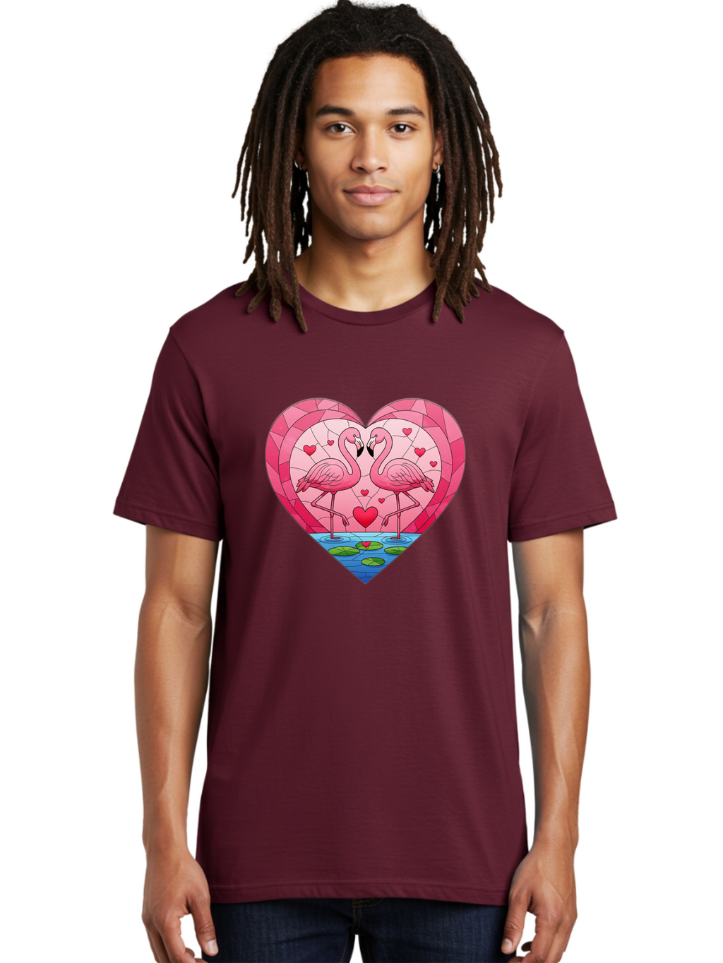 Flamingos-In-Heart-4 Men'S Graphic Tee, 100% Cotton, Comfortable Casual Summer Wear, Machine Washable, Vintage Camera, Old Camera, Antique Camera, Black Camera, Classic Photography, Photography Equipment, Nostalgic Device, Film Camera, Bai866