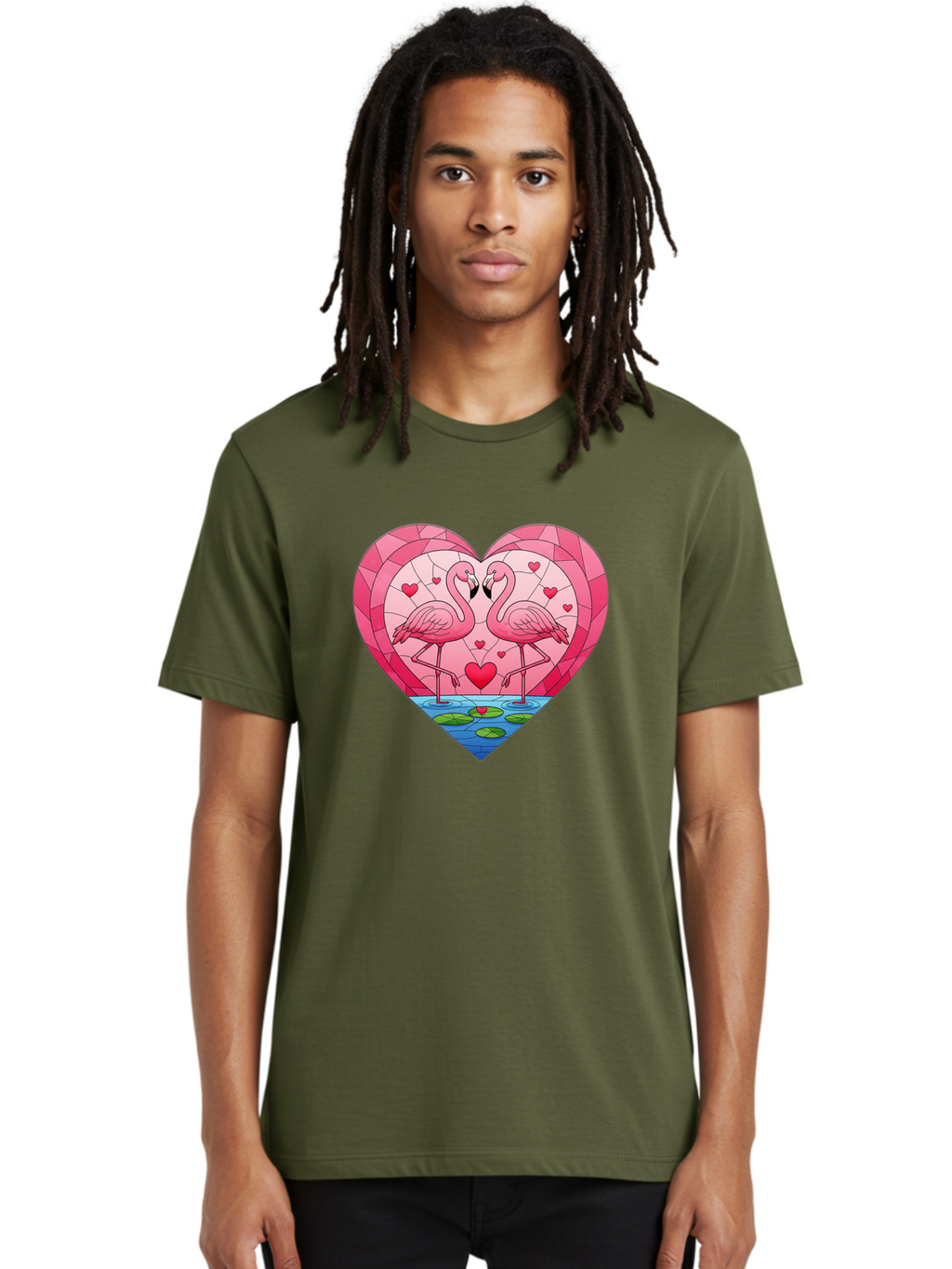Flamingos-In-Heart-4 Men'S Graphic Tee, 100% Cotton, Comfortable Casual Summer Wear, Machine Washable, Vintage Camera, Old Camera, Antique Camera, Black Camera, Classic Photography, Photography Equipment, Nostalgic Device, Film Camera, Bai866