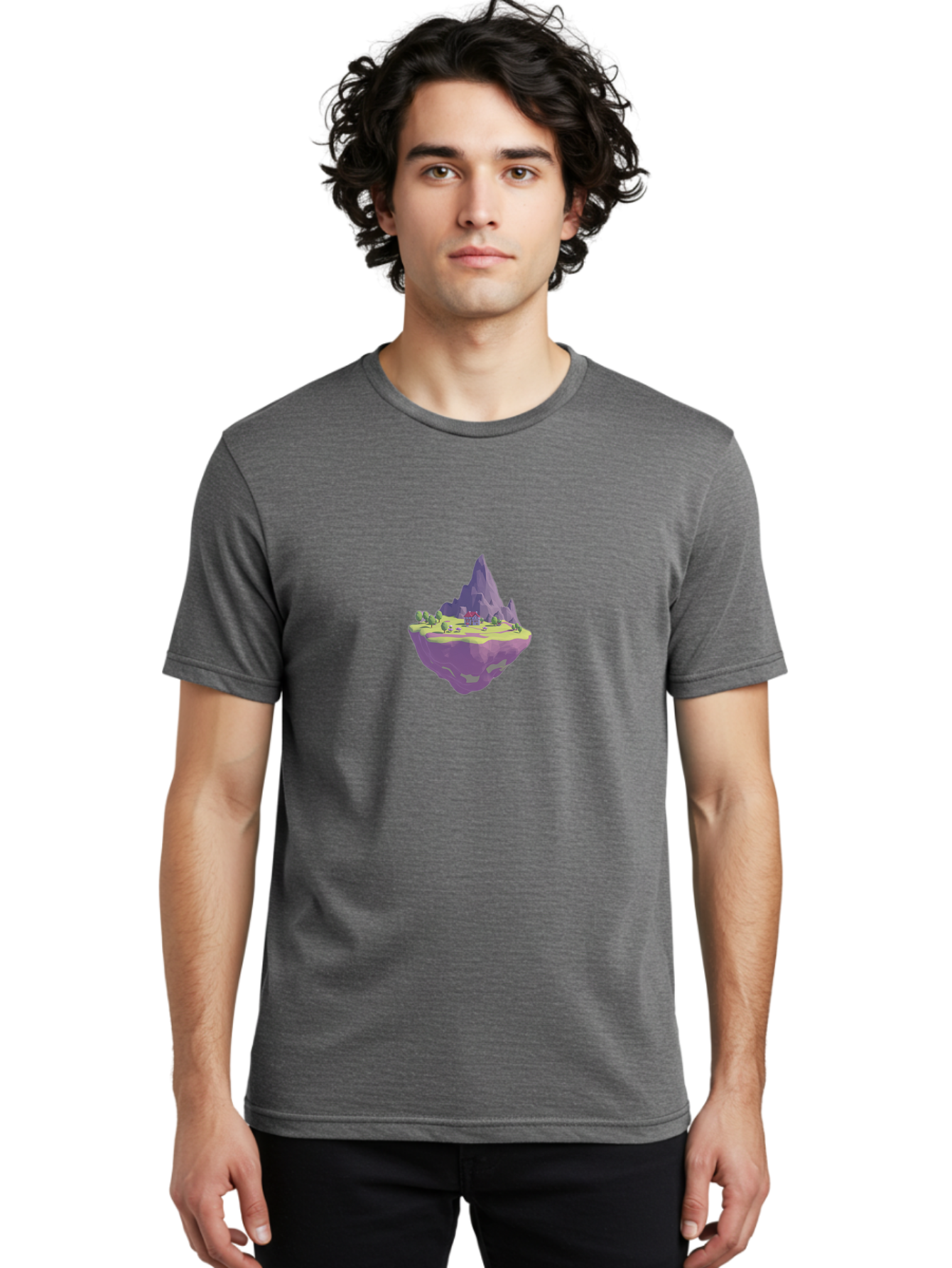 Floating-Island-2 Men'S Graphic Tee, 100% Cotton, Comfortable Casual Summer Wear, Machine Washable, Vintage Camera, Old Camera, Antique Camera, Black Camera, Classic Photography, Photography Equipment, Nostalgic Device, Film Camera, Camera Art Bai876