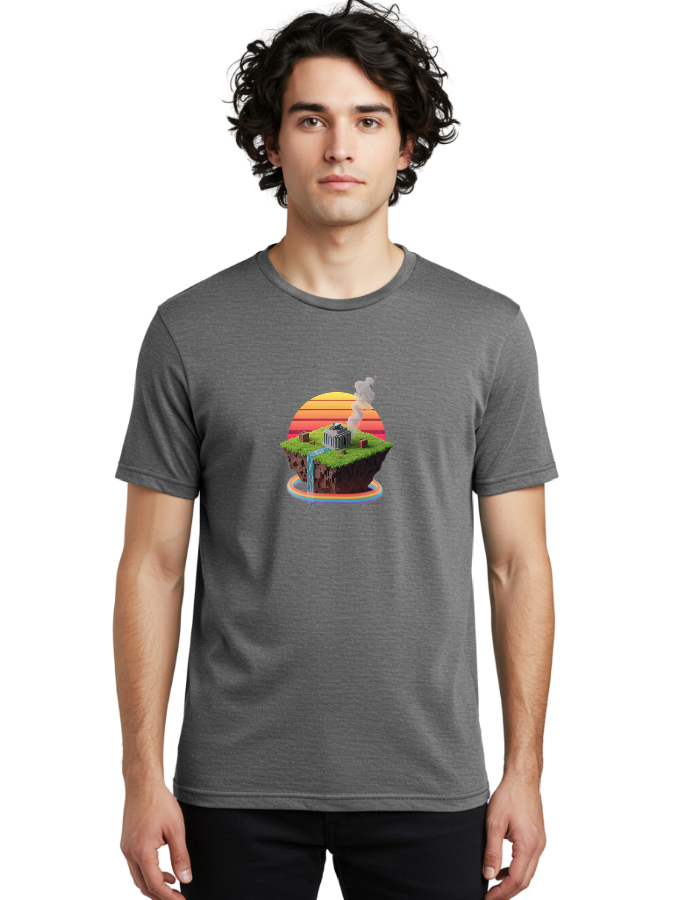 Floating-Island-4 Men'S Graphic Tee, 100% Cotton, Comfortable Casual Summer Wear, Machine Washable, Vintage Camera, Old Camera, Antique Camera, Black Camera, Classic Photography, Photography Equipment, Nostalgic Device, Film Camera, Camera Art Bai878