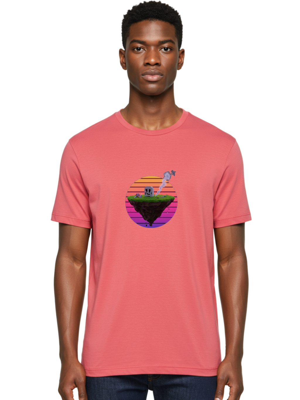 Floating-Island-5 Men'S Graphic Tee, 100% Cotton, Comfortable Casual Summer Wear, Machine Washable, Vintage Camera, Old Camera, Antique Camera, Black Camera, Classic Photography, Photography Equipment, Nostalgic Device, Film Camera, Camera Art Bai879