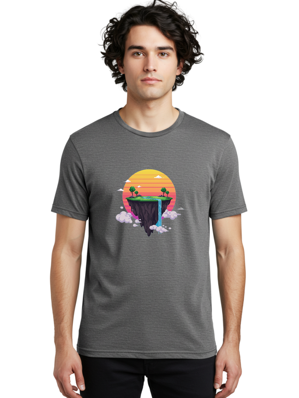 Floating-Island-6 Men'S Graphic Tee, 100% Cotton, Comfortable Casual Summer Wear, Machine Washable, Vintage Camera, Old Camera, Antique Camera, Black Camera, Classic Photography, Photography Equipment, Nostalgic Device, Film Camera, Camera Art Bai880