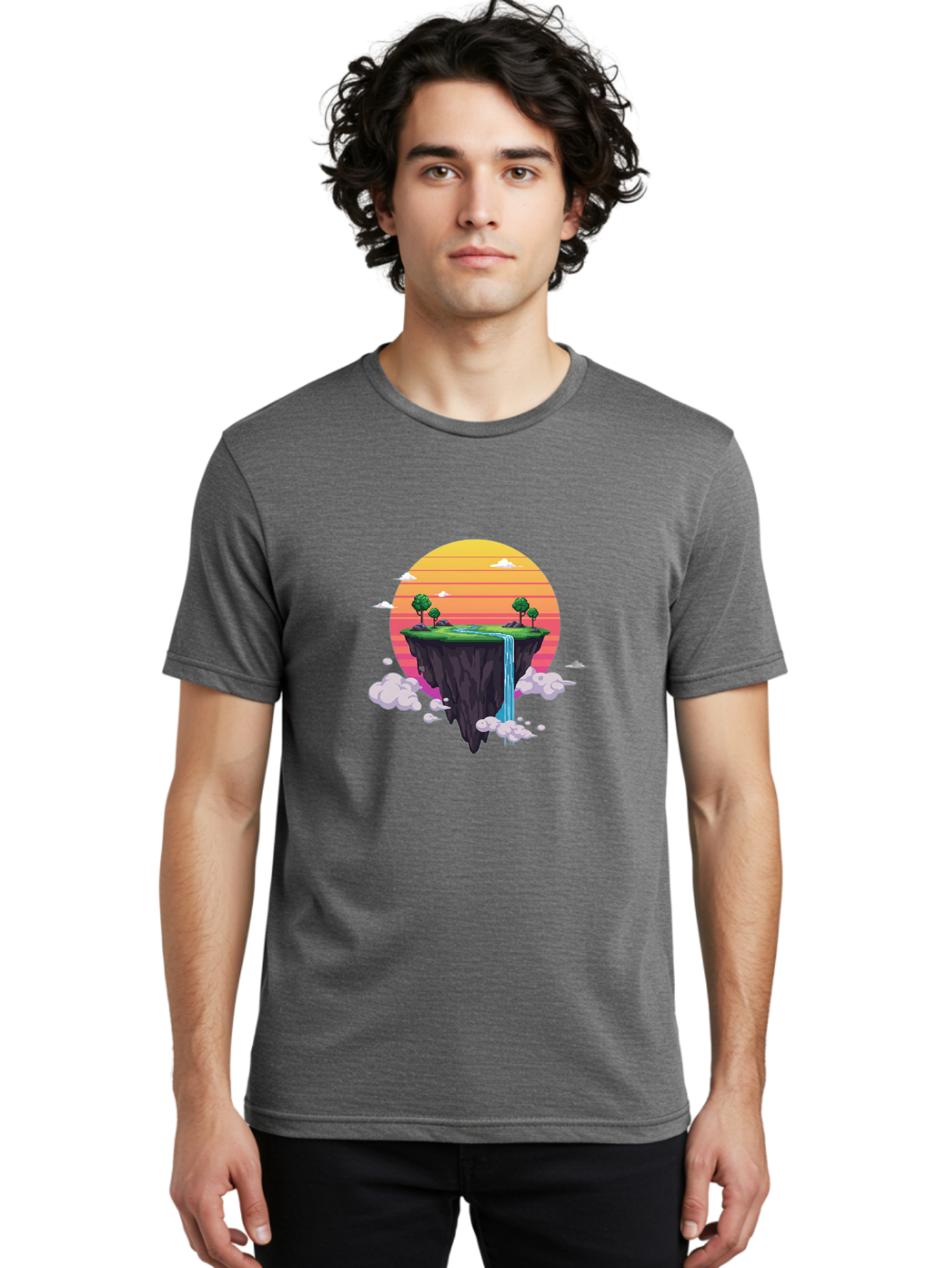 Floating-Island-6 Men'S Graphic Tee, 100% Cotton, Comfortable Casual Summer Wear, Machine Washable, Vintage Camera, Old Camera, Antique Camera, Black Camera, Classic Photography, Photography Equipment, Nostalgic Device, Film Camera, Camera Art Bai880
