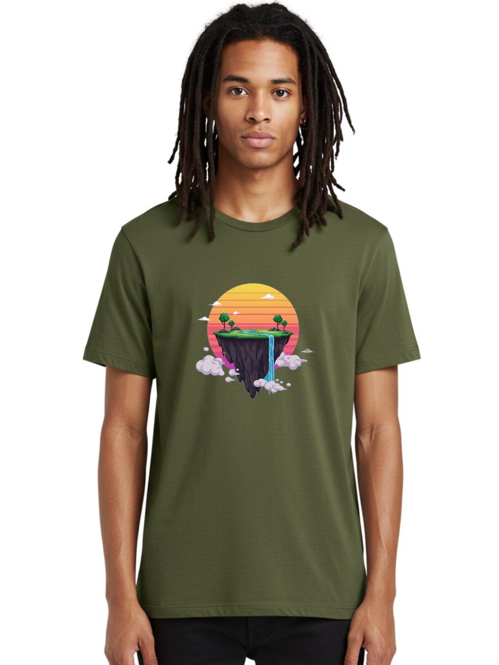 Floating-Island-6 Men'S Graphic Tee, 100% Cotton, Comfortable Casual Summer Wear, Machine Washable, Vintage Camera, Old Camera, Antique Camera, Black Camera, Classic Photography, Photography Equipment, Nostalgic Device, Film Camera, Camera Art Bai880