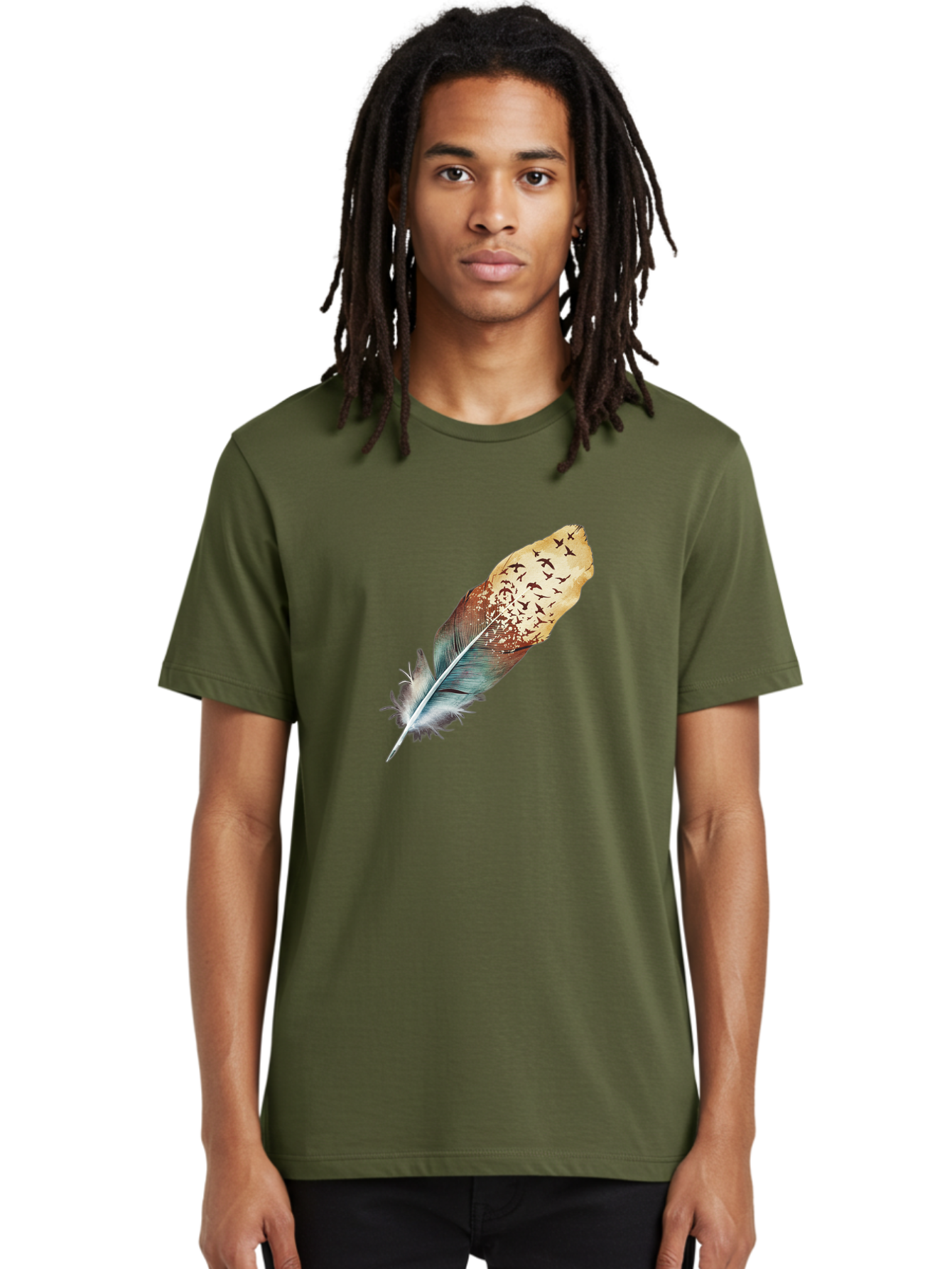 Flock-Of-Birds-Feather Men'S Graphic Tee, 100% Cotton, Comfortable Casual Summer Wear, Machine Washable, Vintage Camera, Old Camera, Antique Camera, Black Camera, Classic Photography, Photography Equipment, Nostalgic Device, Film Camera, Bai892
