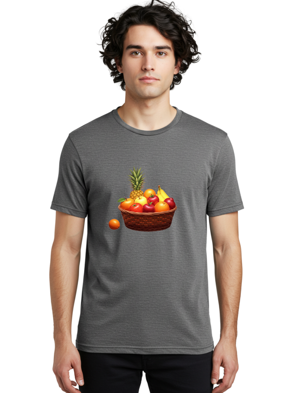 Fruit-Basket-1 Men'S Graphic Tee, 100% Cotton, Comfortable Casual Summer Wear, Machine Washable, Vintage Camera, Old Camera, Antique Camera, Black Camera, Classic Photography, Photography Equipment, Nostalgic Device, Film Camera, Camera Art Bai898