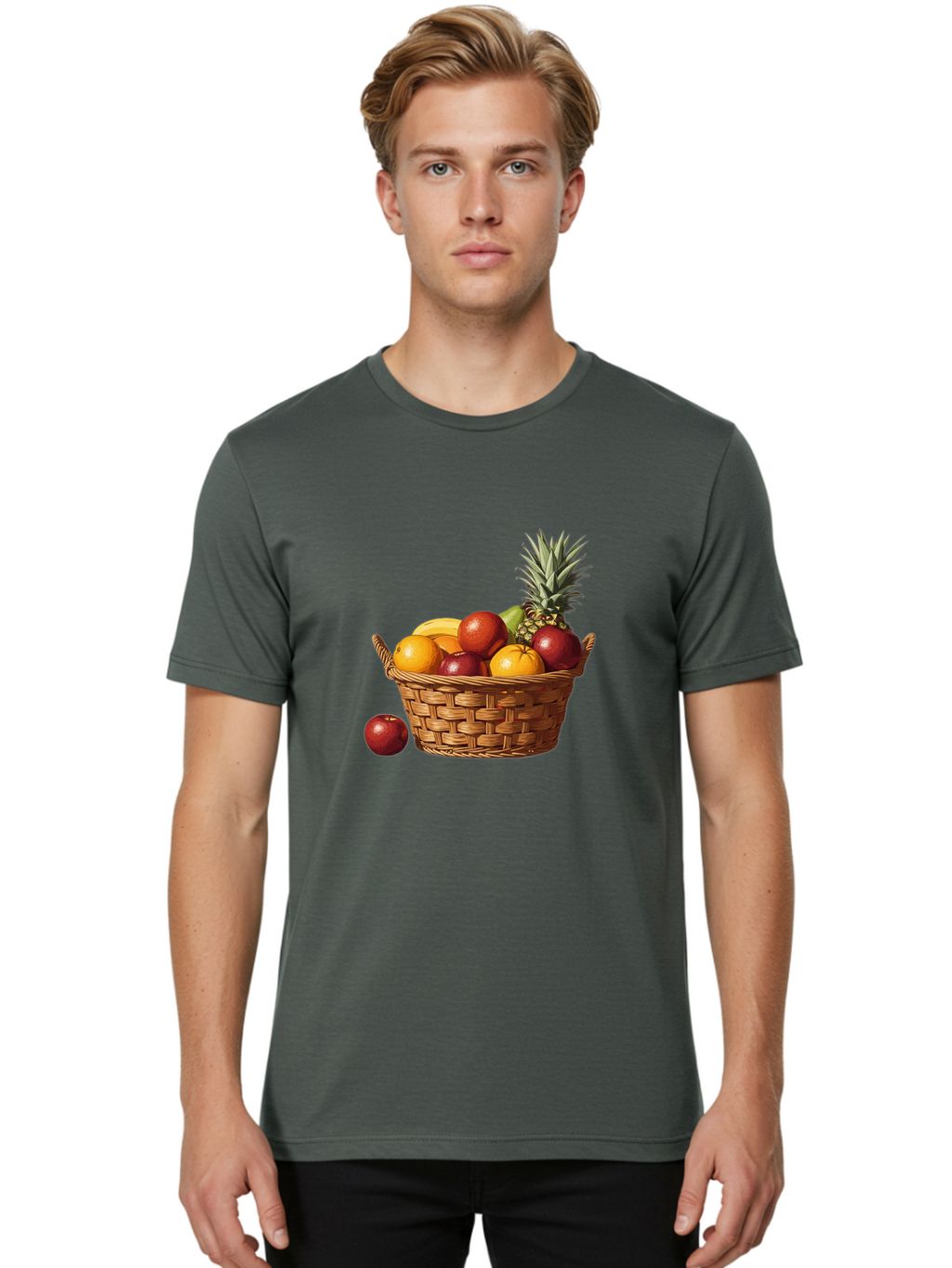 Fruit-Basket-10 Men'S Graphic Tee, 100% Cotton, Comfortable Casual Summer Wear, Machine Washable, Vintage Camera, Old Camera, Antique Camera, Black Camera, Classic Photography, Photography Equipment, Nostalgic Device, Film Camera, Camera Art Bai899