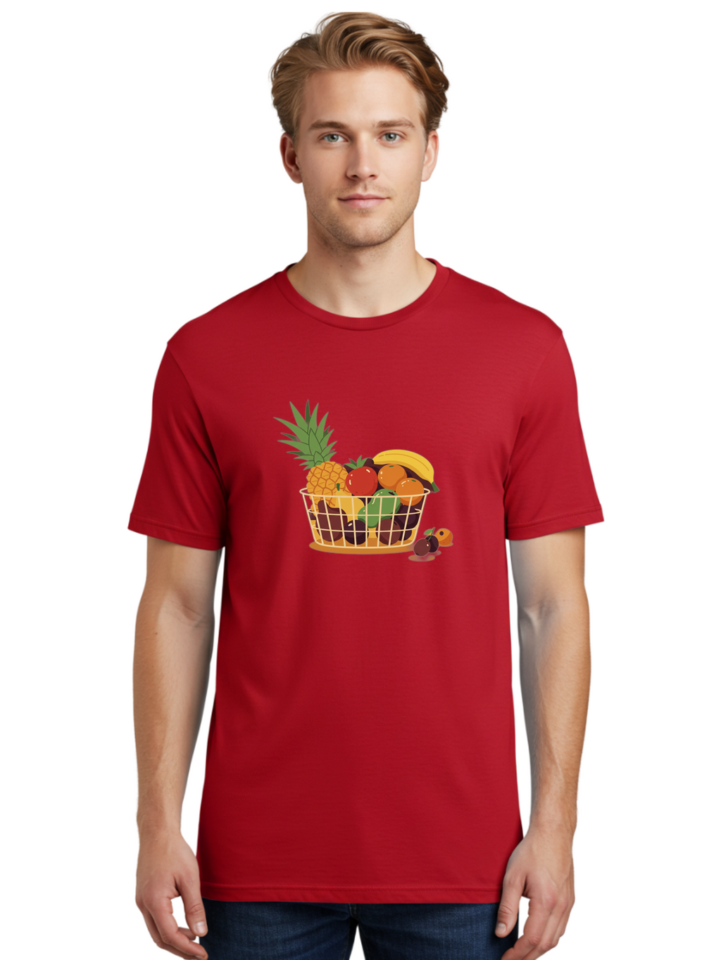 Fruit-Basket-11 Men'S Graphic Tee, 100% Cotton, Comfortable Casual Summer Wear, Machine Washable, Vintage Camera, Old Camera, Antique Camera, Black Camera, Classic Photography, Photography Equipment, Nostalgic Device, Film Camera, Camera Art Bai900