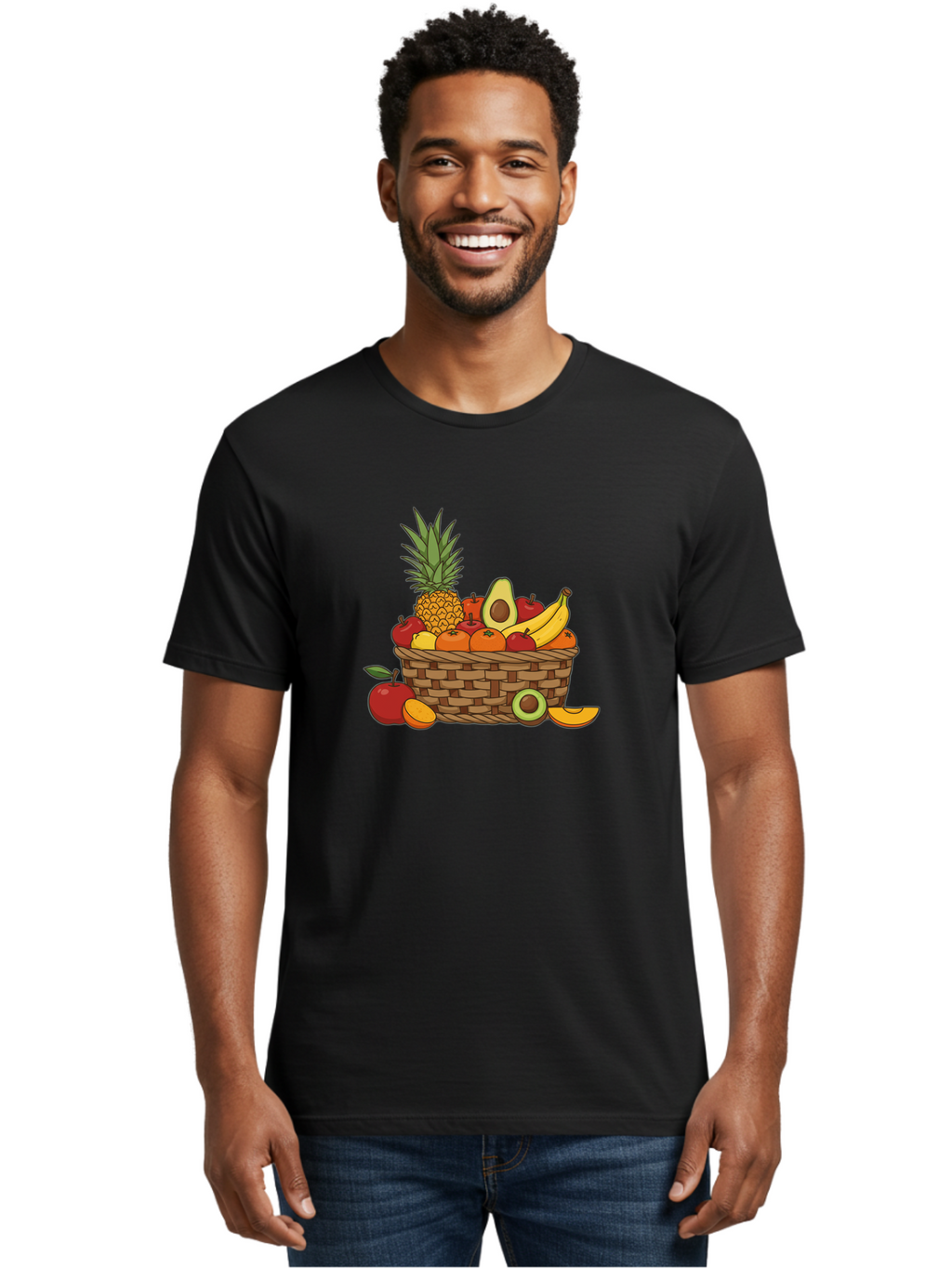 Fruit-Basket-12 Men'S Graphic Tee, 100% Cotton, Comfortable Casual Summer Wear, Machine Washable, Vintage Camera, Old Camera, Antique Camera, Black Camera, Classic Photography, Photography Equipment, Nostalgic Device, Film Camera, Camera Art Bai901
