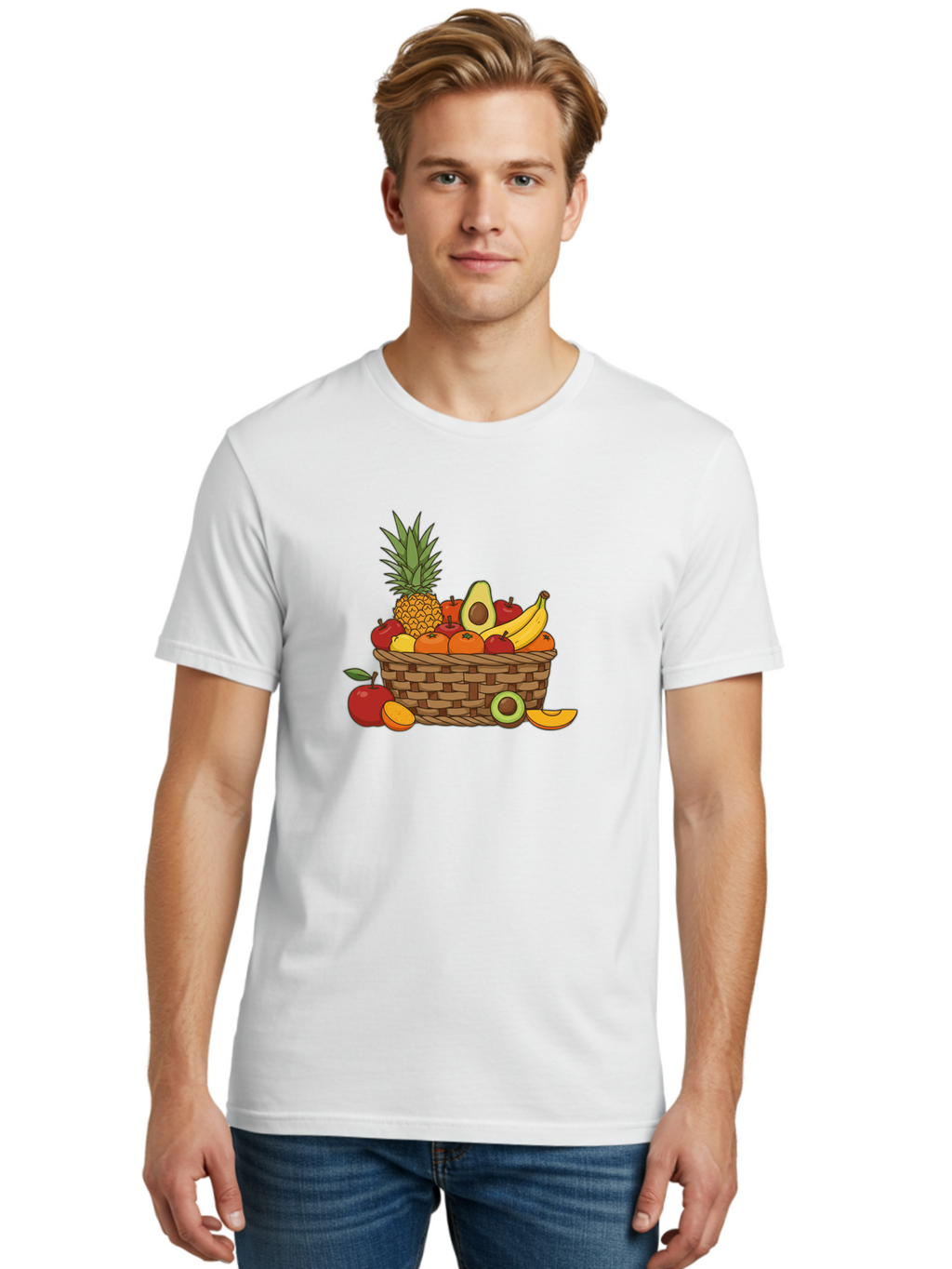 Fruit-Basket-12 Men'S Graphic Tee, 100% Cotton, Comfortable Casual Summer Wear, Machine Washable, Vintage Camera, Old Camera, Antique Camera, Black Camera, Classic Photography, Photography Equipment, Nostalgic Device, Film Camera, Camera Art Bai901