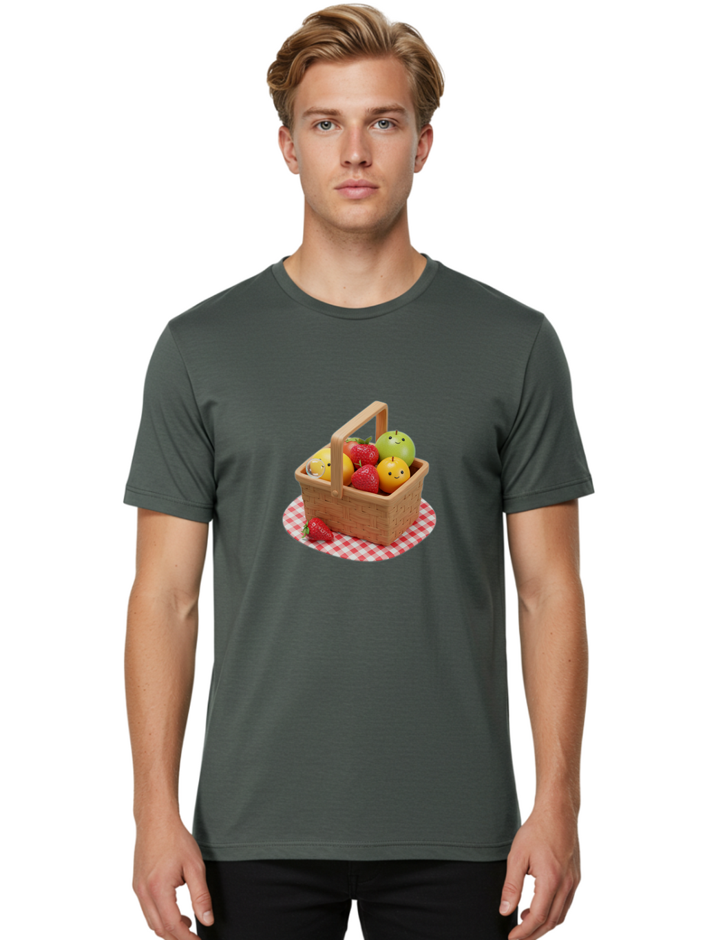 Fruit-Basket-20 Men'S Graphic Tee, 100% Cotton, Comfortable Casual Summer Wear, Machine Washable, Vintage Camera, Old Camera, Antique Camera, Black Camera, Classic Photography, Photography Equipment, Nostalgic Device, Film Camera, Camera Art Bai910