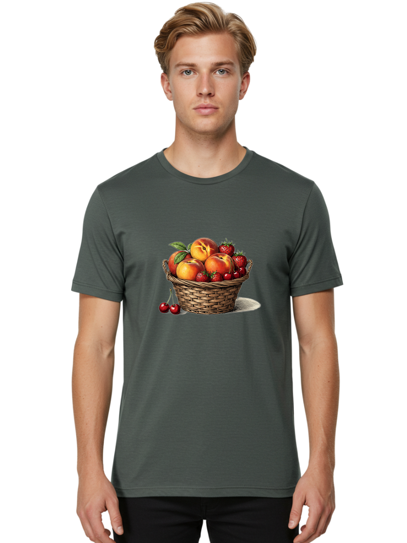 Fruit-Basket-26 Men'S Graphic Tee, 100% Cotton, Comfortable Casual Summer Wear, Machine Washable, Vintage Camera, Old Camera, Antique Camera, Black Camera, Classic Photography, Photography Equipment, Nostalgic Device, Film Camera, Camera Art Bai916