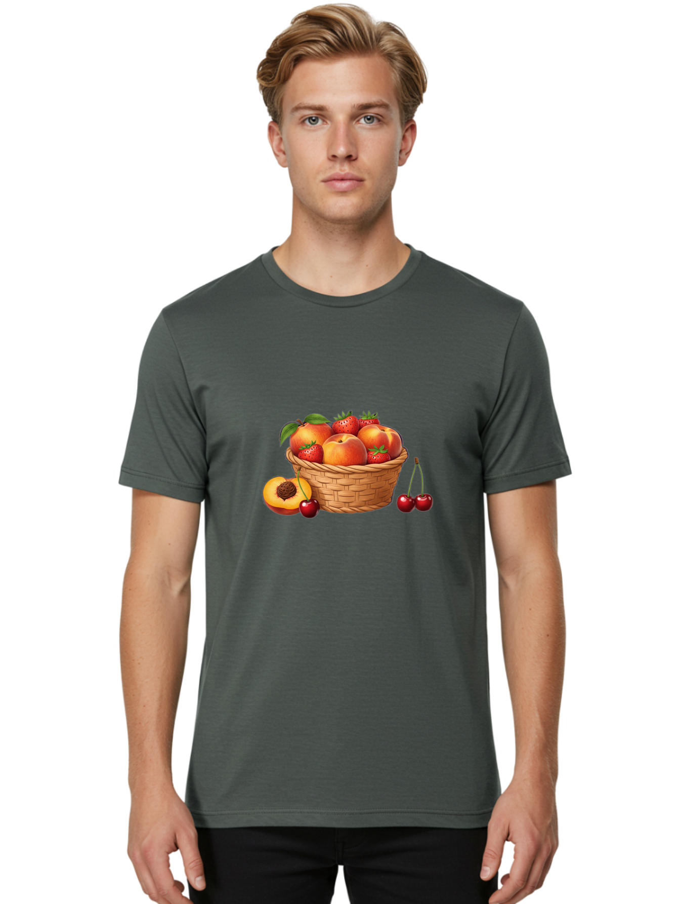 Fruit-Basket-27 Men'S Graphic Tee, 100% Cotton, Comfortable Casual Summer Wear, Machine Washable, Vintage Camera, Old Camera, Antique Camera, Black Camera, Classic Photography, Photography Equipment, Nostalgic Device, Film Camera, Camera Art Bai917