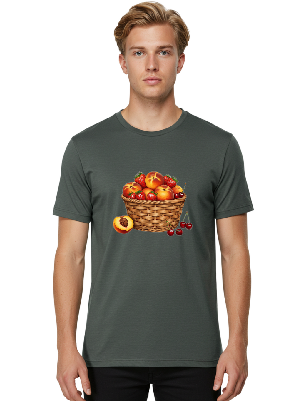 Fruit-Basket-28 Men'S Graphic Tee, 100% Cotton, Comfortable Casual Summer Wear, Machine Washable, Vintage Camera, Old Camera, Antique Camera, Black Camera, Classic Photography, Photography Equipment, Nostalgic Device, Film Camera, Camera Art Bai918