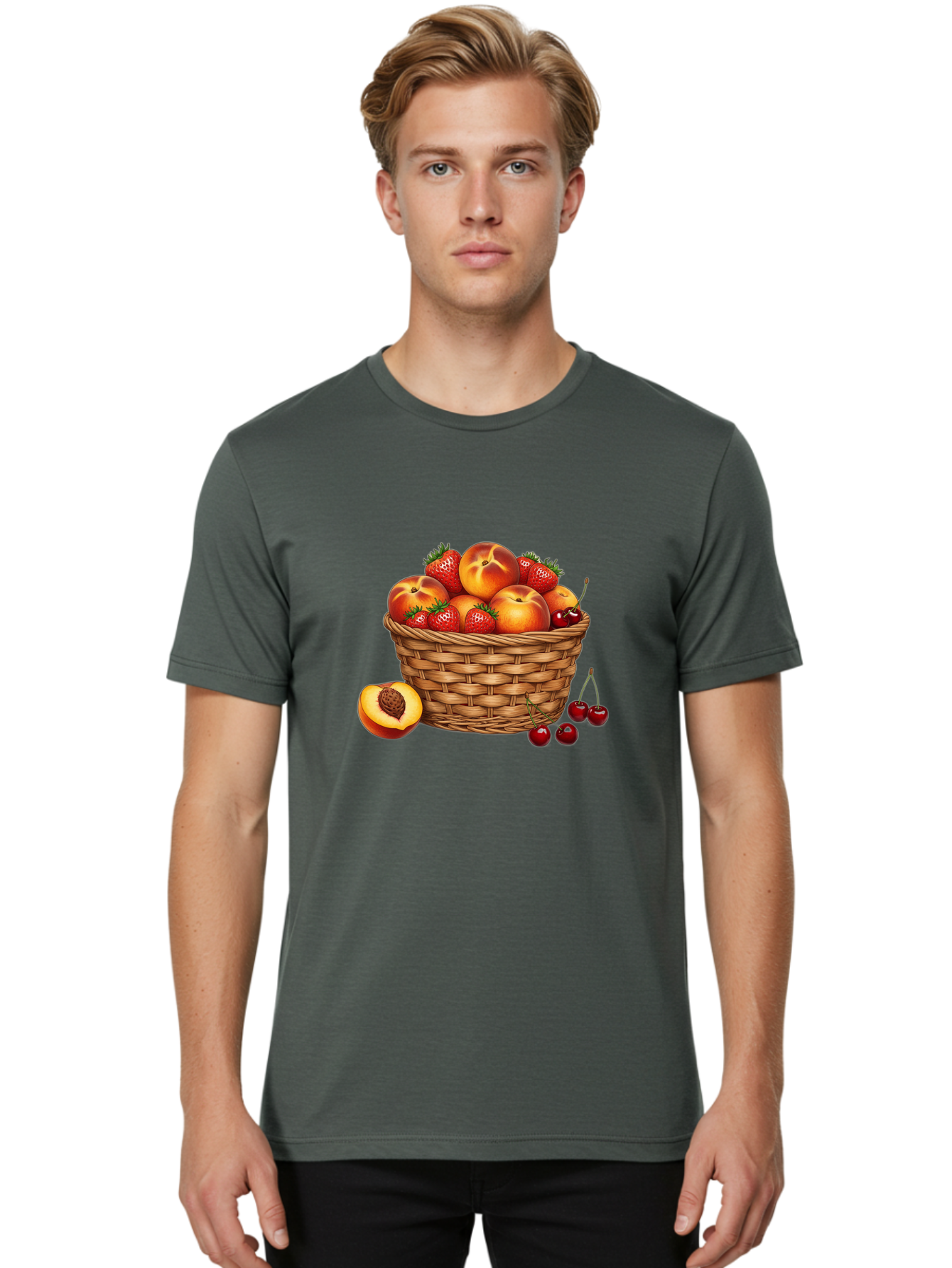 Fruit-Basket-28 Men'S Graphic Tee, 100% Cotton, Comfortable Casual Summer Wear, Machine Washable, Vintage Camera, Old Camera, Antique Camera, Black Camera, Classic Photography, Photography Equipment, Nostalgic Device, Film Camera, Camera Art Bai918