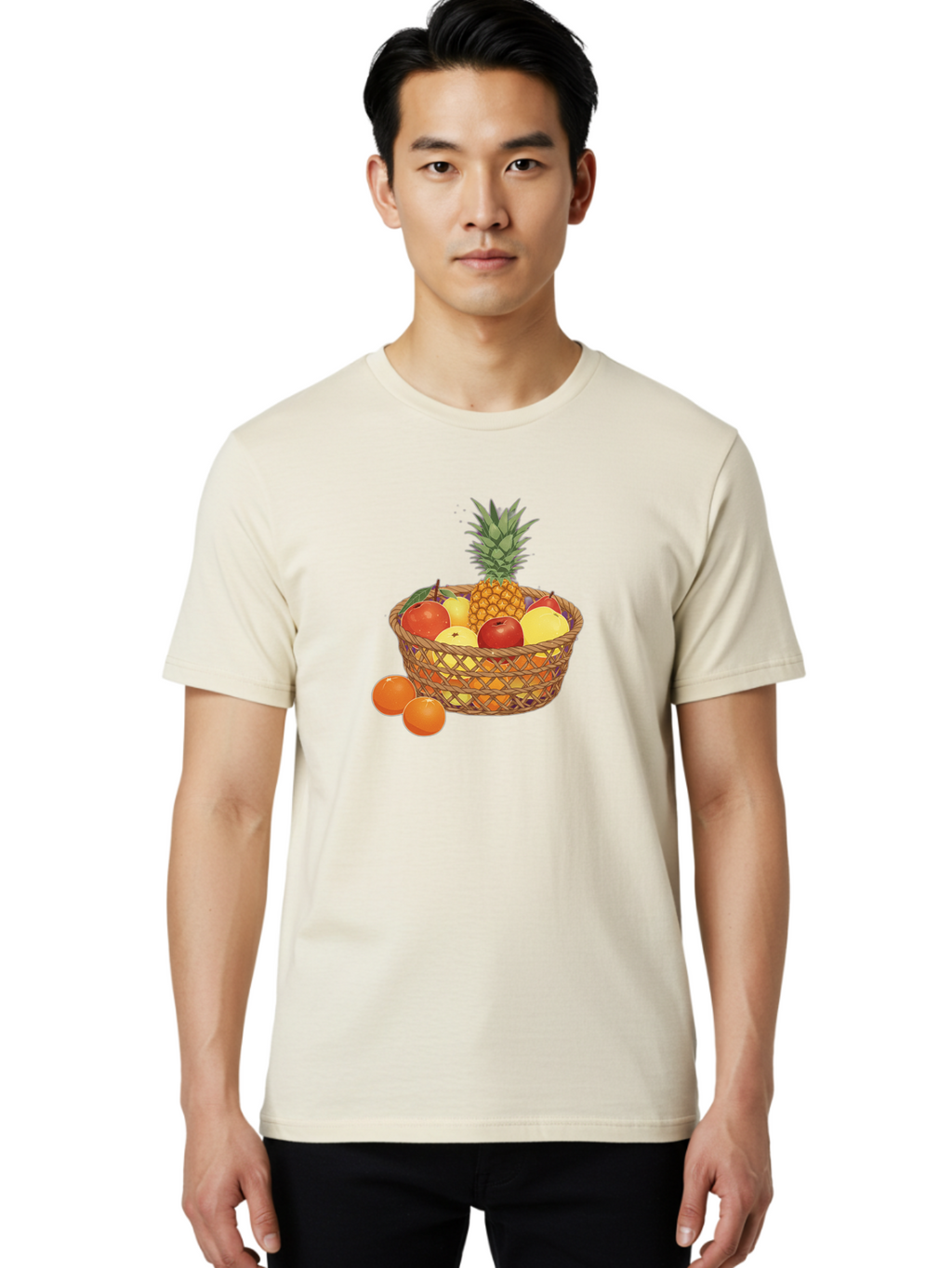 Fruit-Basket-3 Men'S Graphic Tee, 100% Cotton, Comfortable Casual Summer Wear, Machine Washable, Vintage Camera, Old Camera, Antique Camera, Black Camera, Classic Photography, Photography Equipment, Nostalgic Device, Film Camera, Camera Art Bai920