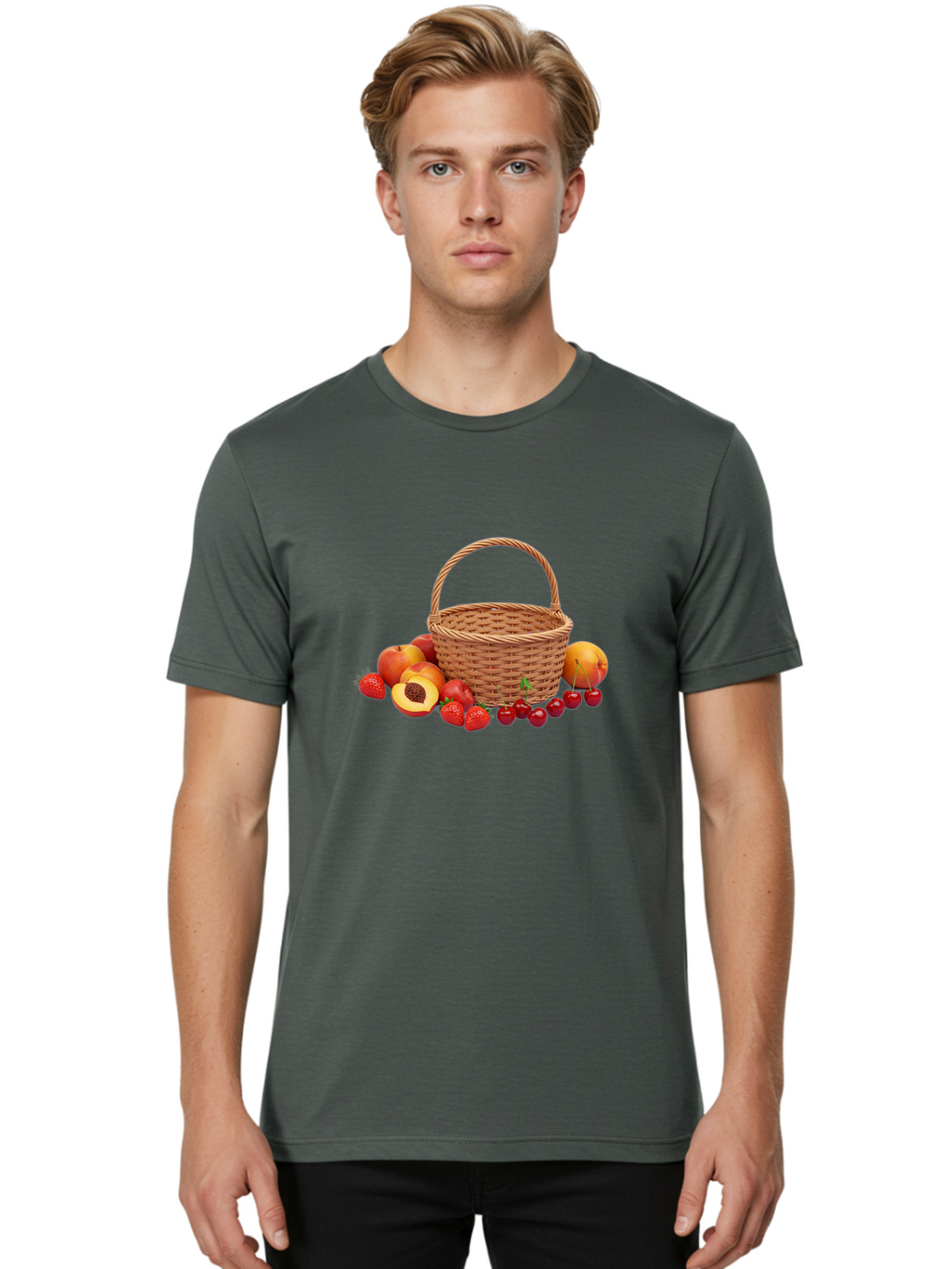 Fruit-Basket-32 Men'S Graphic Tee, 100% Cotton, Comfortable Casual Summer Wear, Machine Washable, Vintage Camera, Old Camera, Antique Camera, Black Camera, Classic Photography, Photography Equipment, Nostalgic Device, Film Camera, Camera Art Bai923
