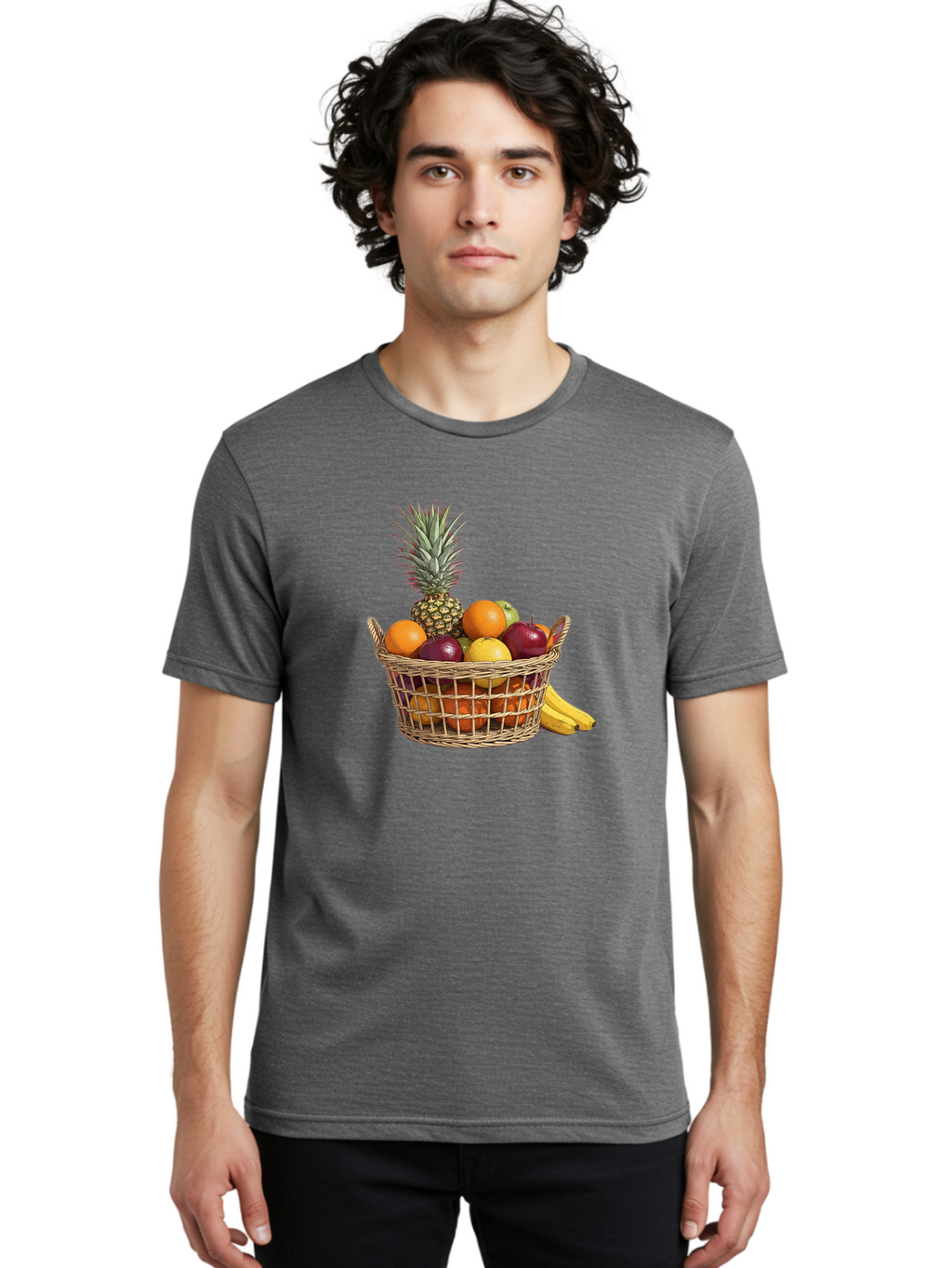 Fruit-Basket-5 Men'S Graphic Tee, 100% Cotton, Comfortable Casual Summer Wear, Machine Washable, Vintage Camera, Old Camera, Antique Camera, Black Camera, Classic Photography, Photography Equipment, Nostalgic Device, Film Camera, Camera Art Bai926