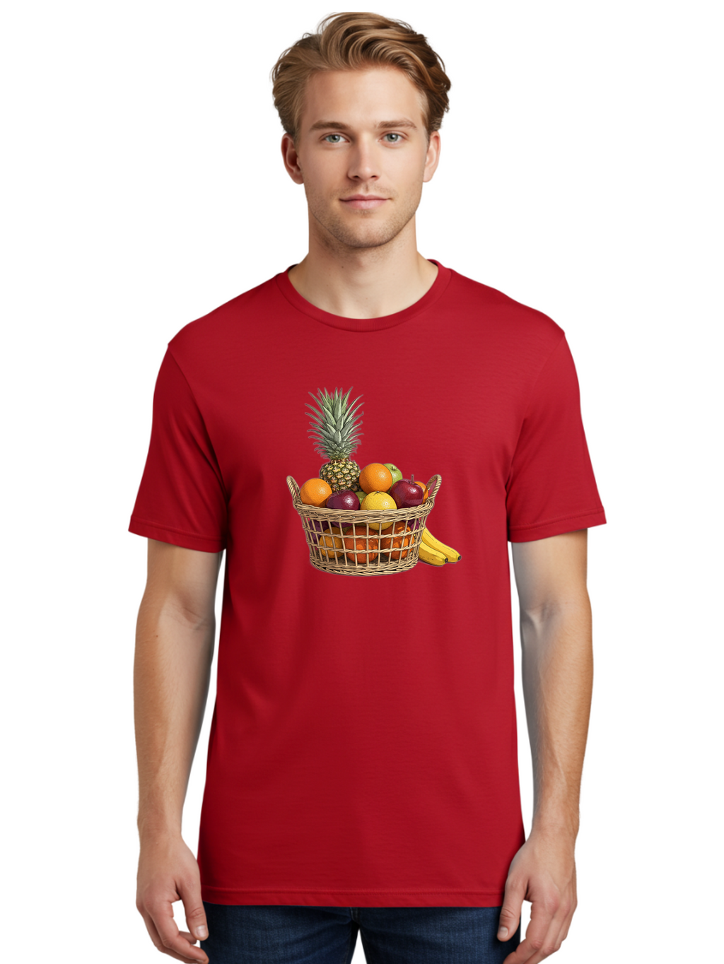 Fruit-Basket-5 Men'S Graphic Tee, 100% Cotton, Comfortable Casual Summer Wear, Machine Washable, Vintage Camera, Old Camera, Antique Camera, Black Camera, Classic Photography, Photography Equipment, Nostalgic Device, Film Camera, Camera Art Bai926