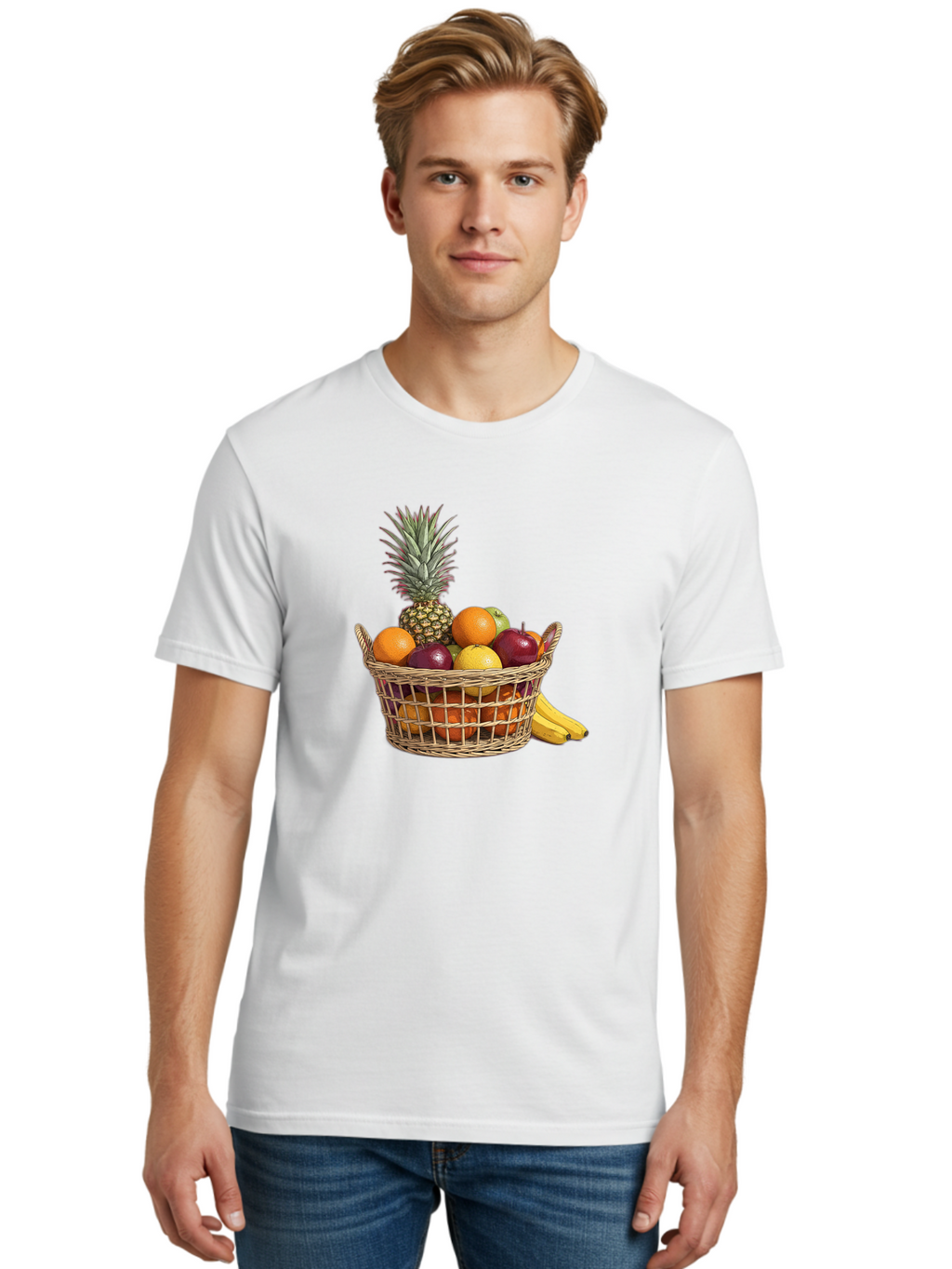 Fruit-Basket-5 Men'S Graphic Tee, 100% Cotton, Comfortable Casual Summer Wear, Machine Washable, Vintage Camera, Old Camera, Antique Camera, Black Camera, Classic Photography, Photography Equipment, Nostalgic Device, Film Camera, Camera Art Bai926