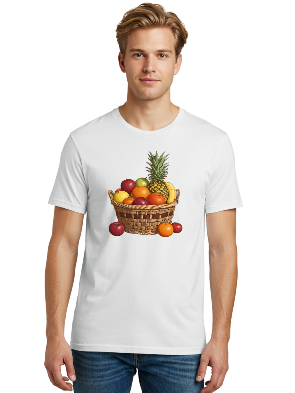 Fruit-Basket-6 Men'S Graphic Tee, 100% Cotton, Comfortable Casual Summer Wear, Machine Washable, Vintage Camera, Old Camera, Antique Camera, Black Camera, Classic Photography, Photography Equipment, Nostalgic Device, Film Camera, Camera Art Bai927