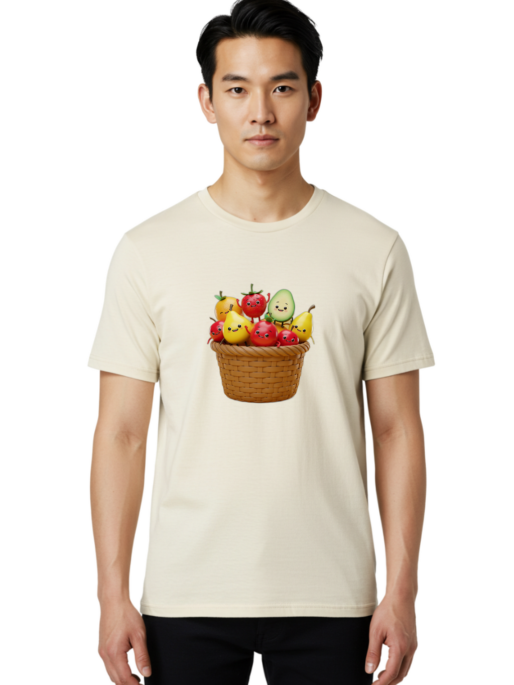 Fruit-Characters-Basket Men'S Graphic Tee, 100% Cotton, Comfortable Casual Summer Wear, Machine Washable, Vintage Camera, Old Camera, Antique Camera, Black Camera, Classic Photography, Photography Equipment, Nostalgic Device, Film Camera, Bai932