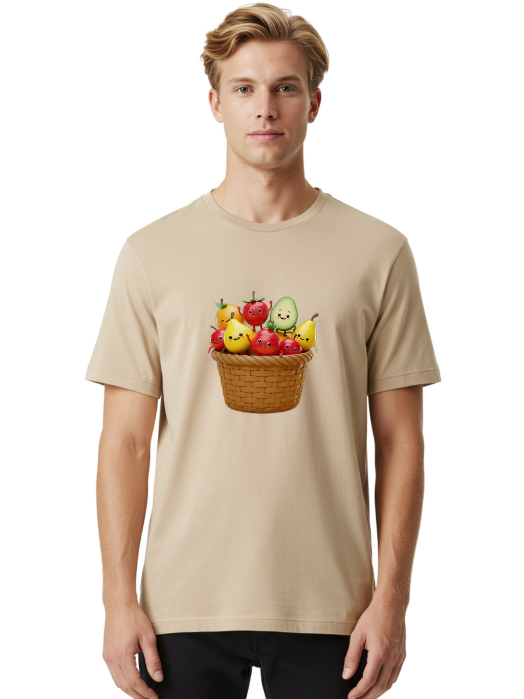 Fruit-Characters-Basket Men'S Graphic Tee, 100% Cotton, Comfortable Casual Summer Wear, Machine Washable, Vintage Camera, Old Camera, Antique Camera, Black Camera, Classic Photography, Photography Equipment, Nostalgic Device, Film Camera, Bai932