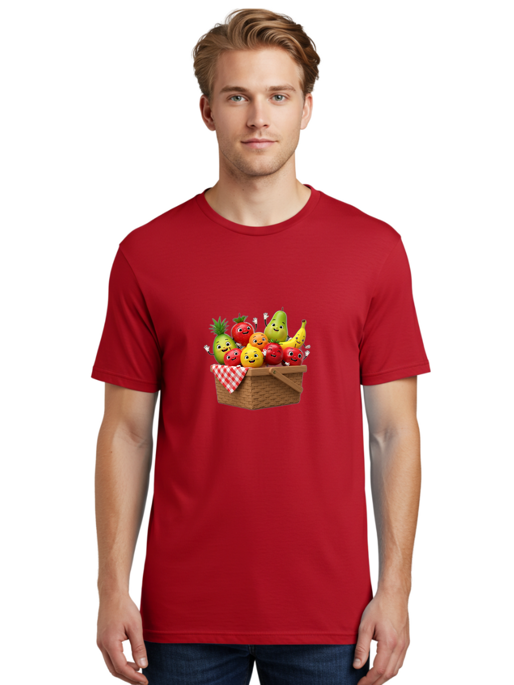 Fruit-Characters-In-Basket Men'S Graphic Tee, 100% Cotton, Comfortable Casual Summer Wear, Machine Washable, Vintage Camera, Old Camera, Antique Camera, Black Camera, Classic Photography, Photography Equipment, Nostalgic Device, Film Camera, Bai933