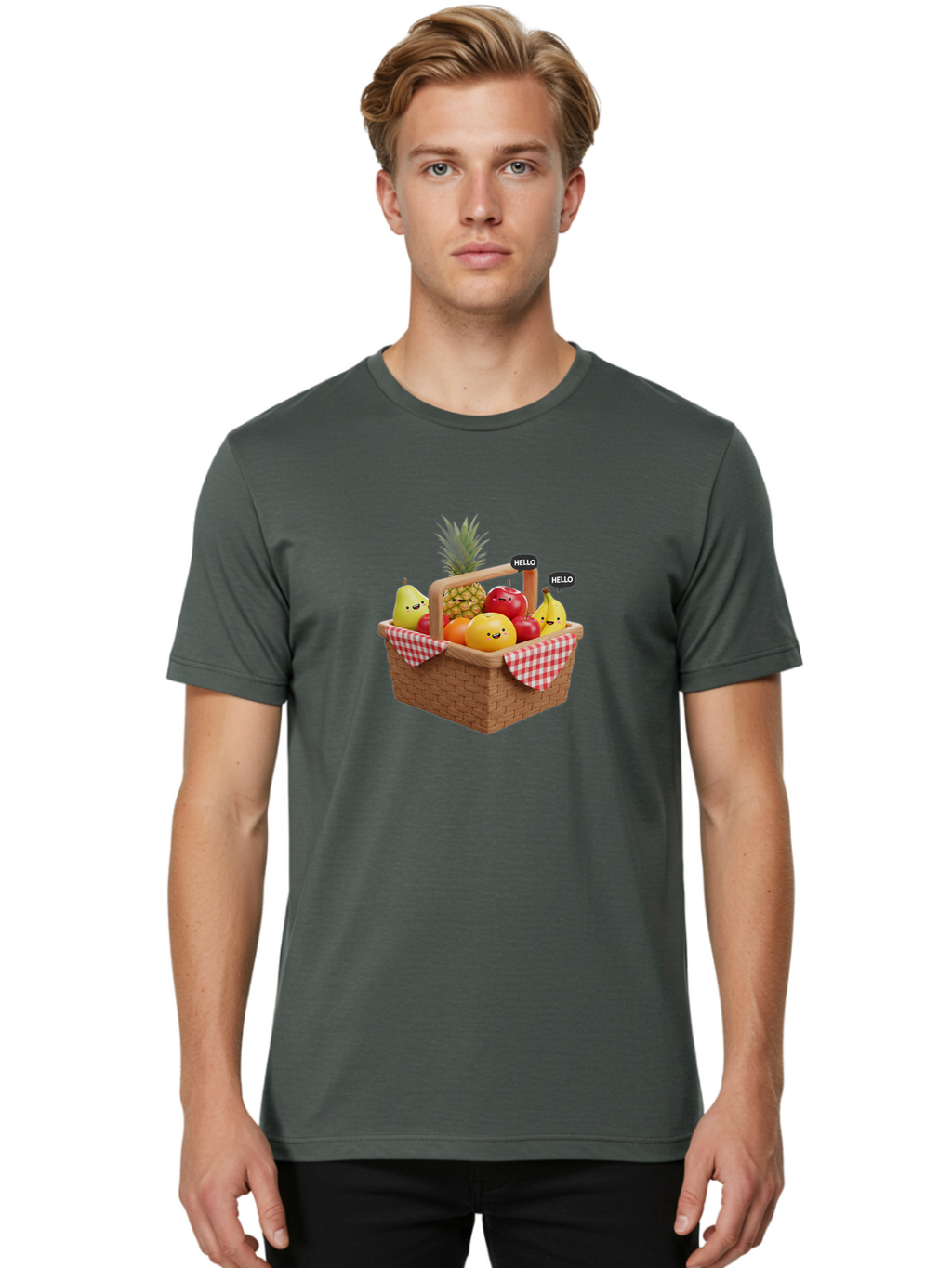 Fruit-Picnic-Basket Men'S Graphic Tee, 100% Cotton, Comfortable Casual Summer Wear, Machine Washable, Vintage Camera, Old Camera, Antique Camera, Black Camera, Classic Photography, Photography Equipment, Nostalgic Device, Film Camera, Bai934