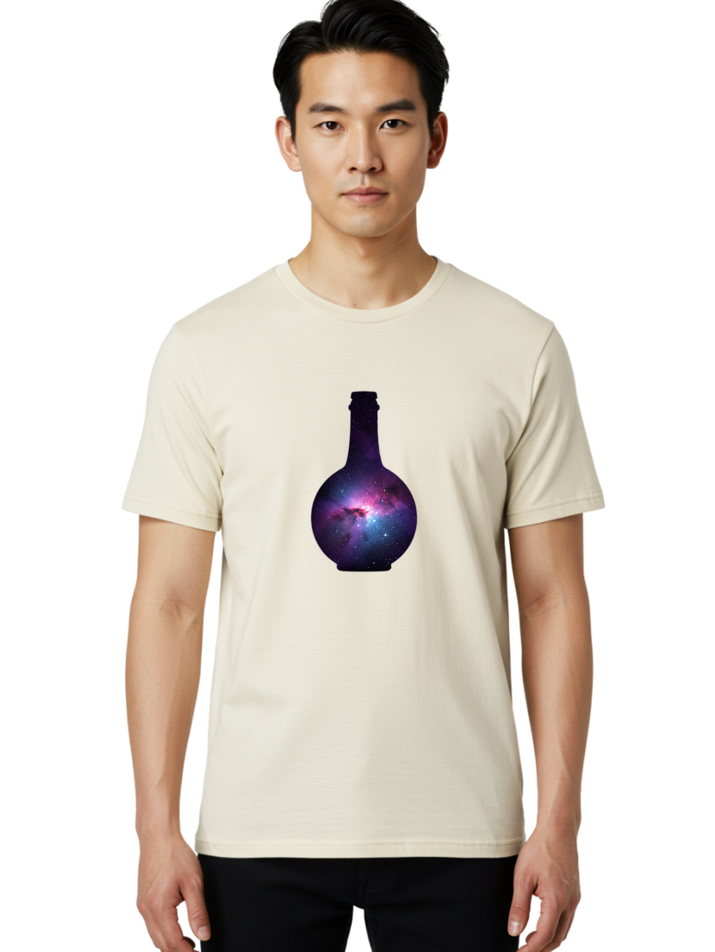 Galaxy-Bottle-11 Men'S Graphic Tee, 100% Cotton, Comfortable Casual Summer Wear, Machine Washable, Vintage Camera, Old Camera, Antique Camera, Black Camera, Classic Photography, Photography Equipment, Nostalgic Device, Film Camera, Camera Art Bai941