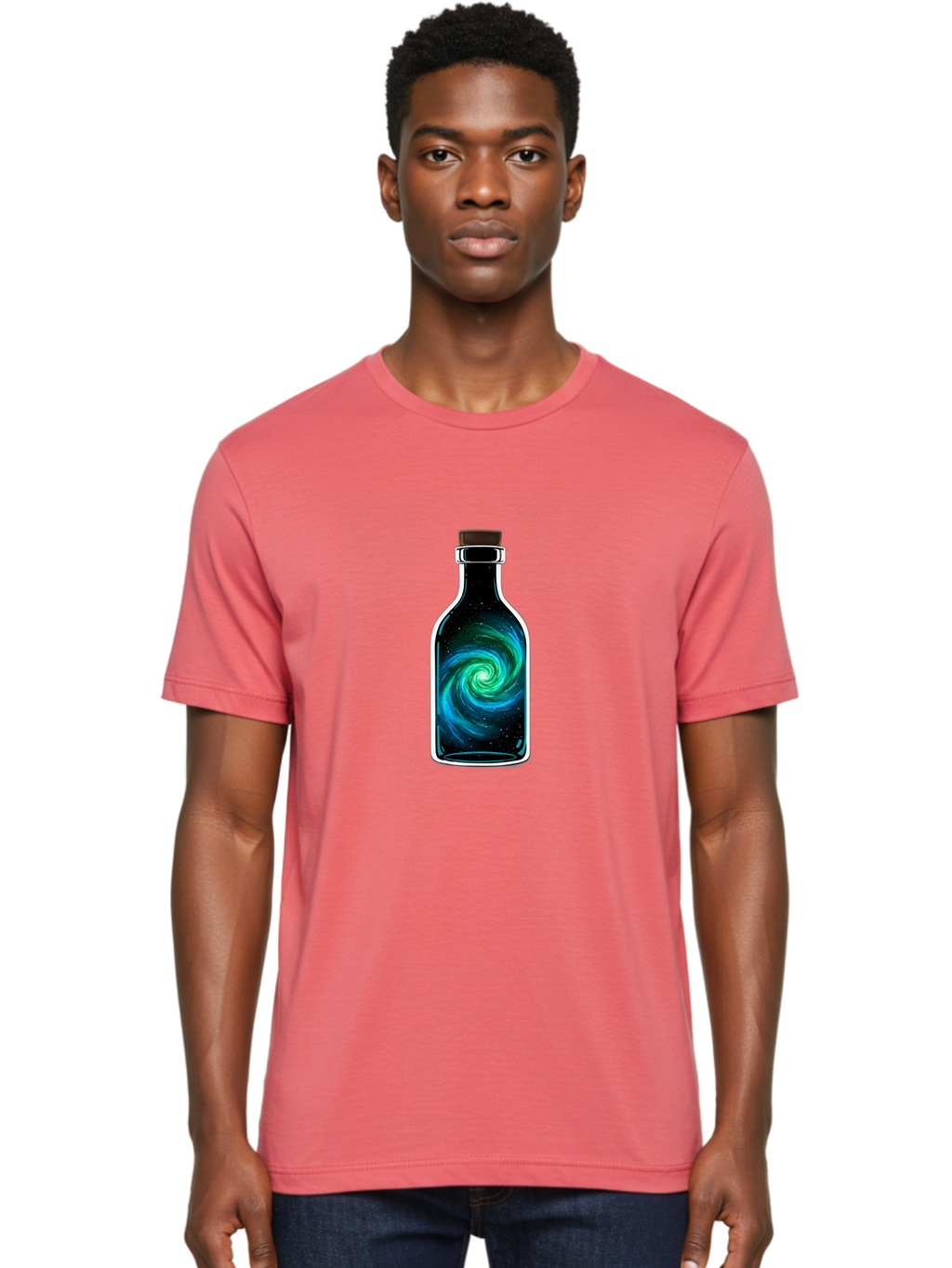 Galaxy-Bottle-12 Men'S Graphic Tee, 100% Cotton, Comfortable Casual Summer Wear, Machine Washable, Vintage Camera, Old Camera, Antique Camera, Black Camera, Classic Photography, Photography Equipment, Nostalgic Device, Film Camera, Camera Art Bai942
