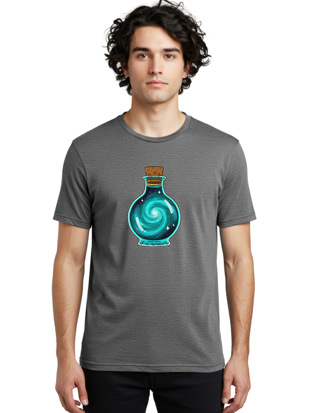 Galaxy-Bottle-13 Men'S Graphic Tee, 100% Cotton, Comfortable Casual Summer Wear, Machine Washable, Vintage Camera, Old Camera, Antique Camera, Black Camera, Classic Photography, Photography Equipment, Nostalgic Device, Film Camera, Camera Art Bai943