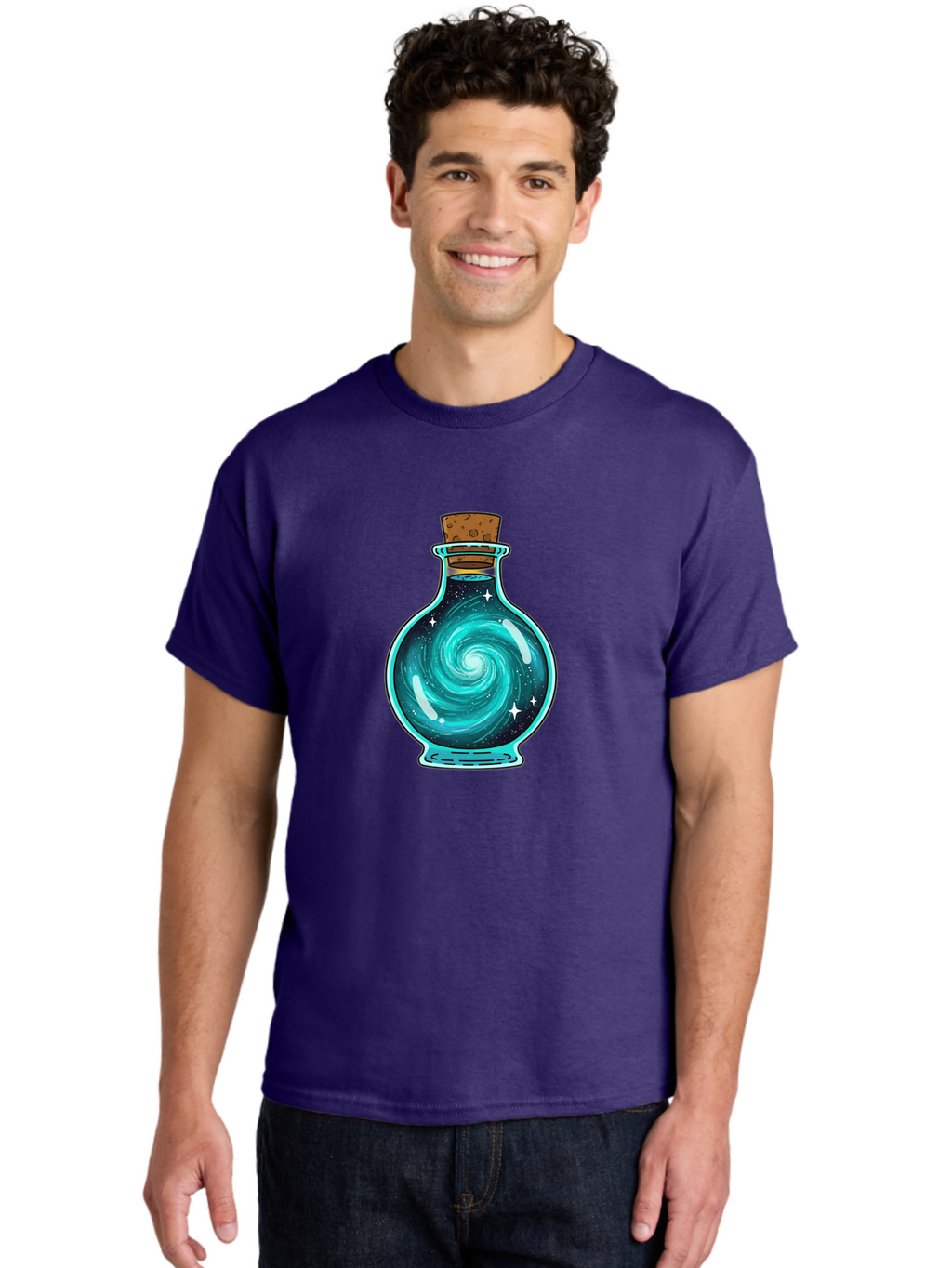 Galaxy-Bottle-13 Men'S Graphic Tee, 100% Cotton, Comfortable Casual Summer Wear, Machine Washable, Vintage Camera, Old Camera, Antique Camera, Black Camera, Classic Photography, Photography Equipment, Nostalgic Device, Film Camera, Camera Art Bai943