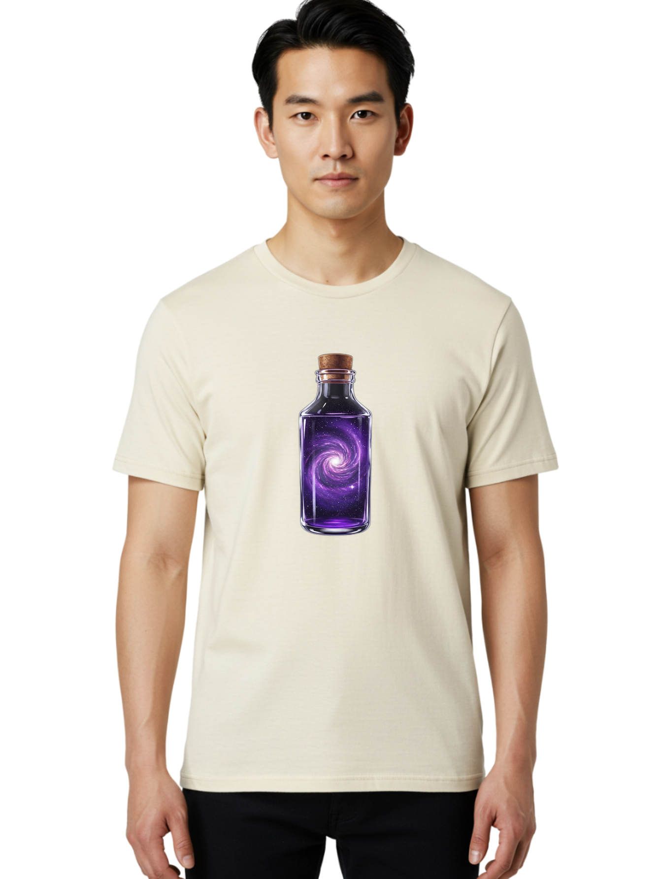 Galaxy-Bottle-15 Men'S Graphic Tee, 100% Cotton, Comfortable Casual Summer Wear, Machine Washable, Vintage Camera, Old Camera, Antique Camera, Black Camera, Classic Photography, Photography Equipment, Nostalgic Device, Film Camera, Camera Art Bai945