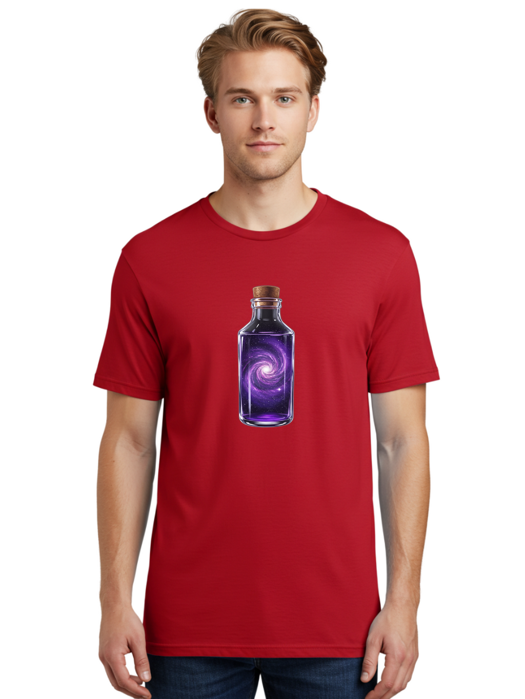 Galaxy-Bottle-15 Men'S Graphic Tee, 100% Cotton, Comfortable Casual Summer Wear, Machine Washable, Vintage Camera, Old Camera, Antique Camera, Black Camera, Classic Photography, Photography Equipment, Nostalgic Device, Film Camera, Camera Art Bai945