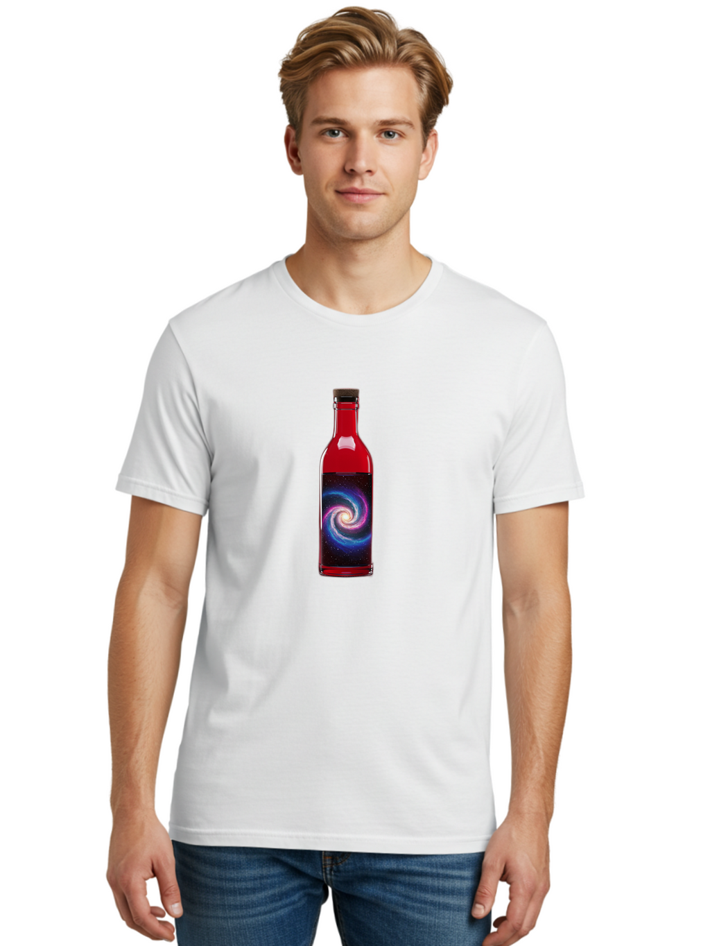 Galaxy-Bottle-17 Men'S Graphic Tee, 100% Cotton, Comfortable Casual Summer Wear, Machine Washable, Vintage Camera, Old Camera, Antique Camera, Black Camera, Classic Photography, Photography Equipment, Nostalgic Device, Film Camera, Camera Art Bai947
