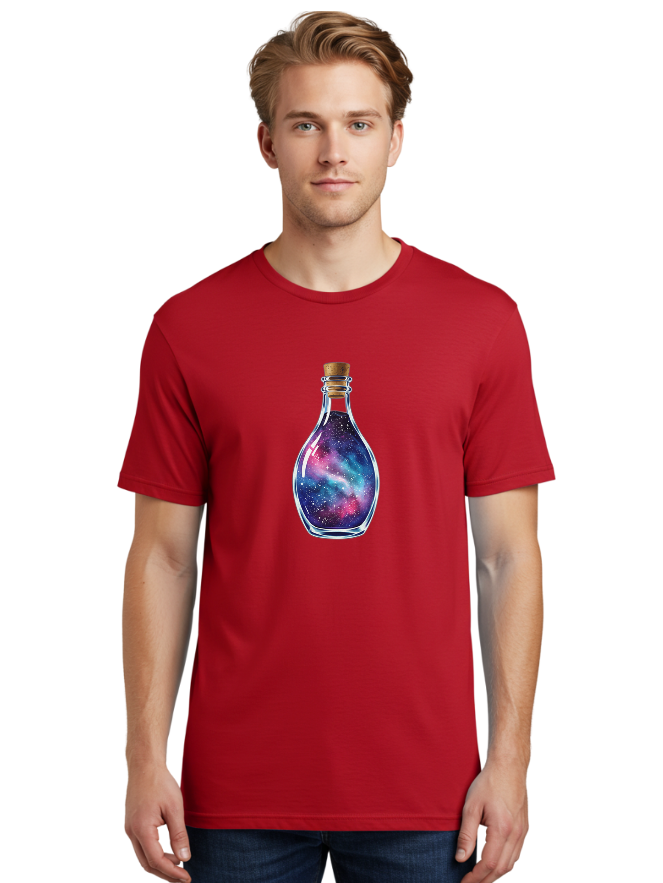 Galaxy-Bottle-5 Men'S Graphic Tee, 100% Cotton, Comfortable Casual Summer Wear, Machine Washable, Vintage Camera, Old Camera, Antique Camera, Black Camera, Classic Photography, Photography Equipment, Nostalgic Device, Film Camera, Camera Art Bai955