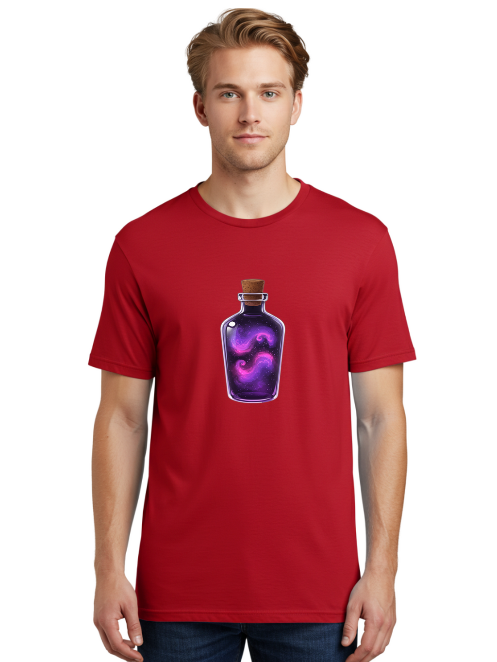 Galaxy-Bottle Men'S Graphic Tee, 100% Cotton, Comfortable Casual Summer Wear, Machine Washable, Vintage Camera, Old Camera, Antique Camera, Black Camera, Classic Photography, Photography Equipment, Nostalgic Device, Film Camera, Camera Art Bai960