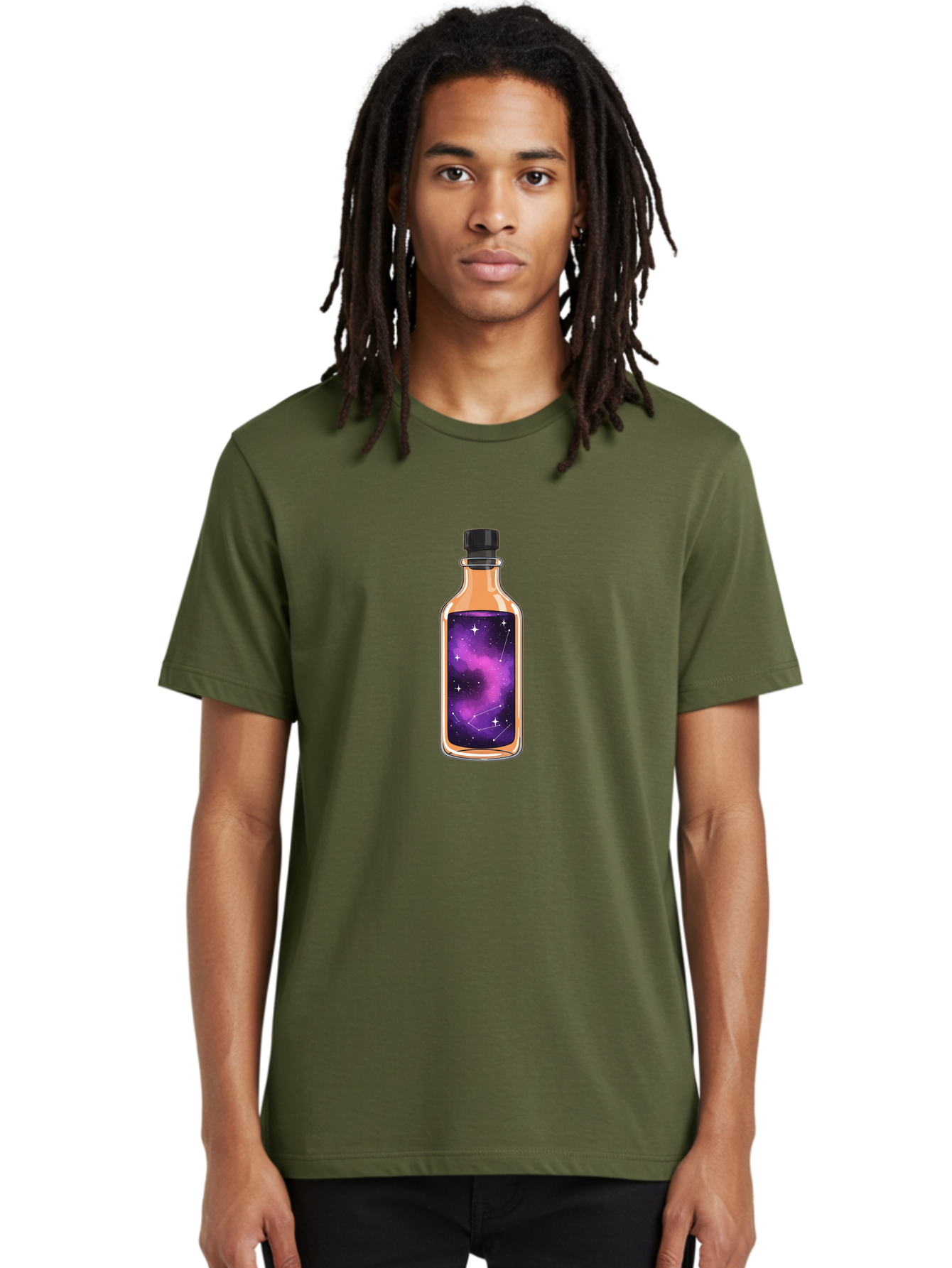 Galaxy-Elixir-Bottle Men'S Graphic Tee, 100% Cotton, Comfortable Casual Summer Wear, Machine Washable, Vintage Camera, Old Camera, Antique Camera, Black Camera, Classic Photography, Photography Equipment, Nostalgic Device, Film Camera, Bai962