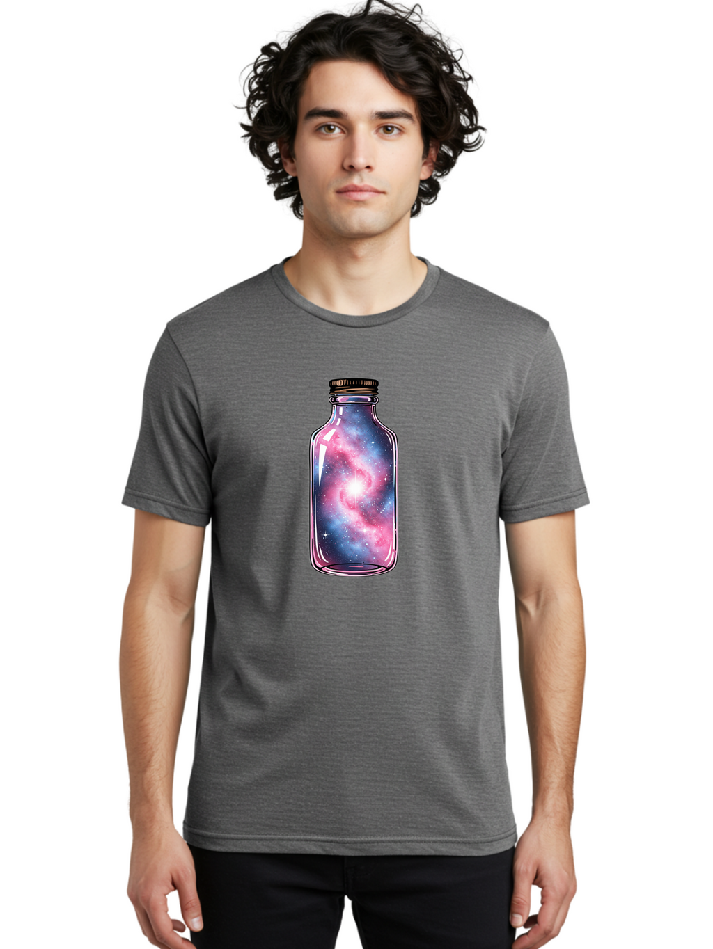 Galaxy-In-A-Bottle-17 Men'S Graphic Tee, 100% Cotton, Comfortable Casual Summer Wear, Machine Washable, Vintage Camera, Old Camera, Antique Camera, Black Camera, Classic Photography, Photography Equipment, Nostalgic Device, Film Camera, Bai971