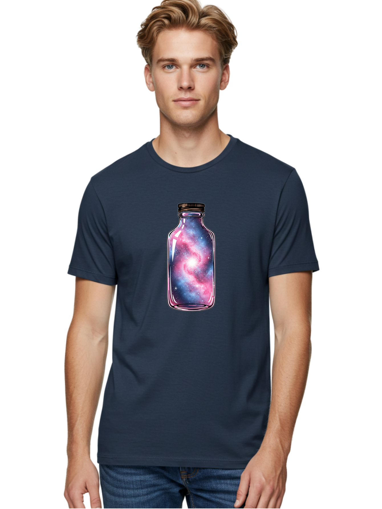 Galaxy-In-A-Bottle-17 Men'S Graphic Tee, 100% Cotton, Comfortable Casual Summer Wear, Machine Washable, Vintage Camera, Old Camera, Antique Camera, Black Camera, Classic Photography, Photography Equipment, Nostalgic Device, Film Camera, Bai971