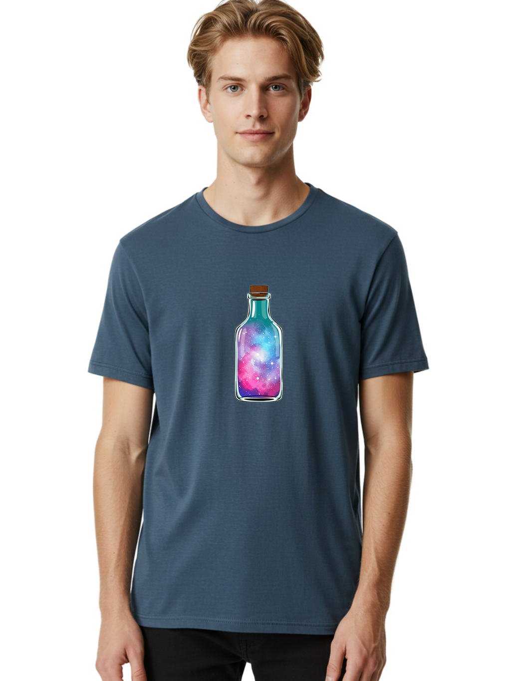 Galaxy-In-A-Bottle-19 Men'S Graphic Tee, 100% Cotton, Comfortable Casual Summer Wear, Machine Washable, Vintage Camera, Old Camera, Antique Camera, Black Camera, Classic Photography, Photography Equipment, Nostalgic Device, Film Camera, Bai973
