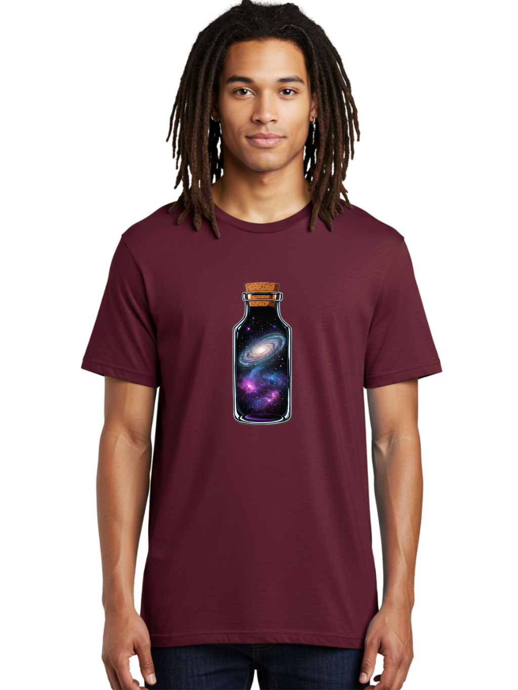 Galaxy-In-A-Bottle-2 Men'S Graphic Tee, 100% Cotton, Comfortable Casual Summer Wear, Machine Washable, Vintage Camera, Old Camera, Antique Camera, Black Camera, Classic Photography, Photography Equipment, Nostalgic Device, Film Camera, Bai974