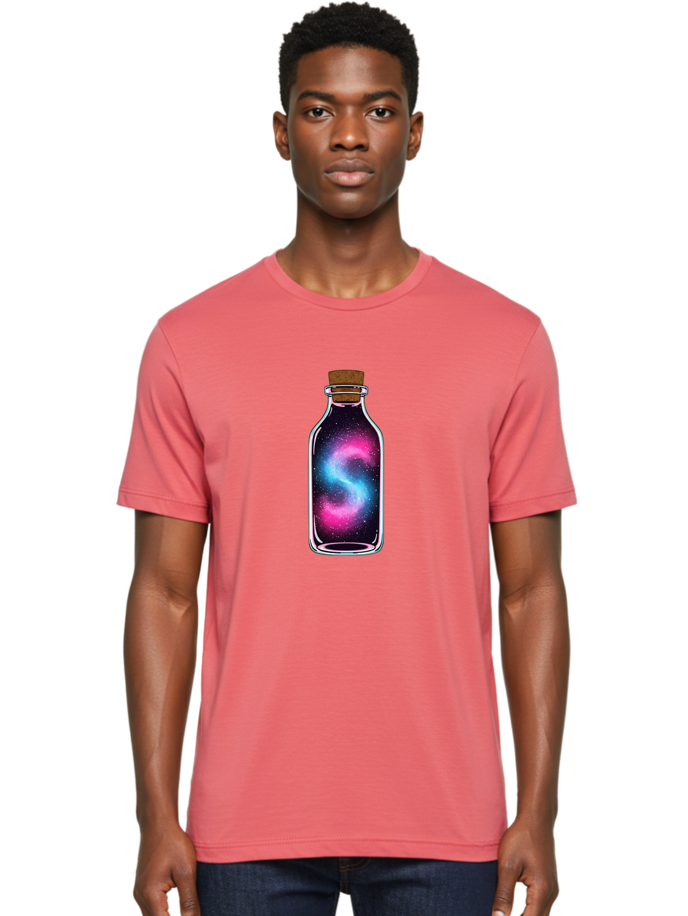Galaxy-In-A-Bottle-20 Men'S Graphic Tee, 100% Cotton, Comfortable Casual Summer Wear, Machine Washable, Vintage Camera, Old Camera, Antique Camera, Black Camera, Classic Photography, Photography Equipment, Nostalgic Device, Film Camera, Bai975