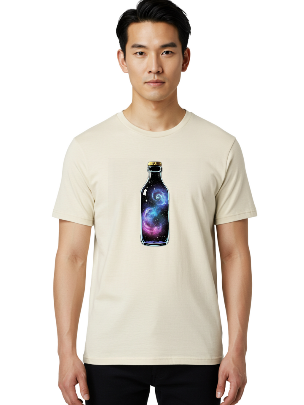Galaxy-In-A-Bottle-28 Men'S Graphic Tee, 100% Cotton, Comfortable Casual Summer Wear, Machine Washable, Vintage Camera, Old Camera, Antique Camera, Black Camera, Classic Photography, Photography Equipment, Nostalgic Device, Film Camera, Bai983