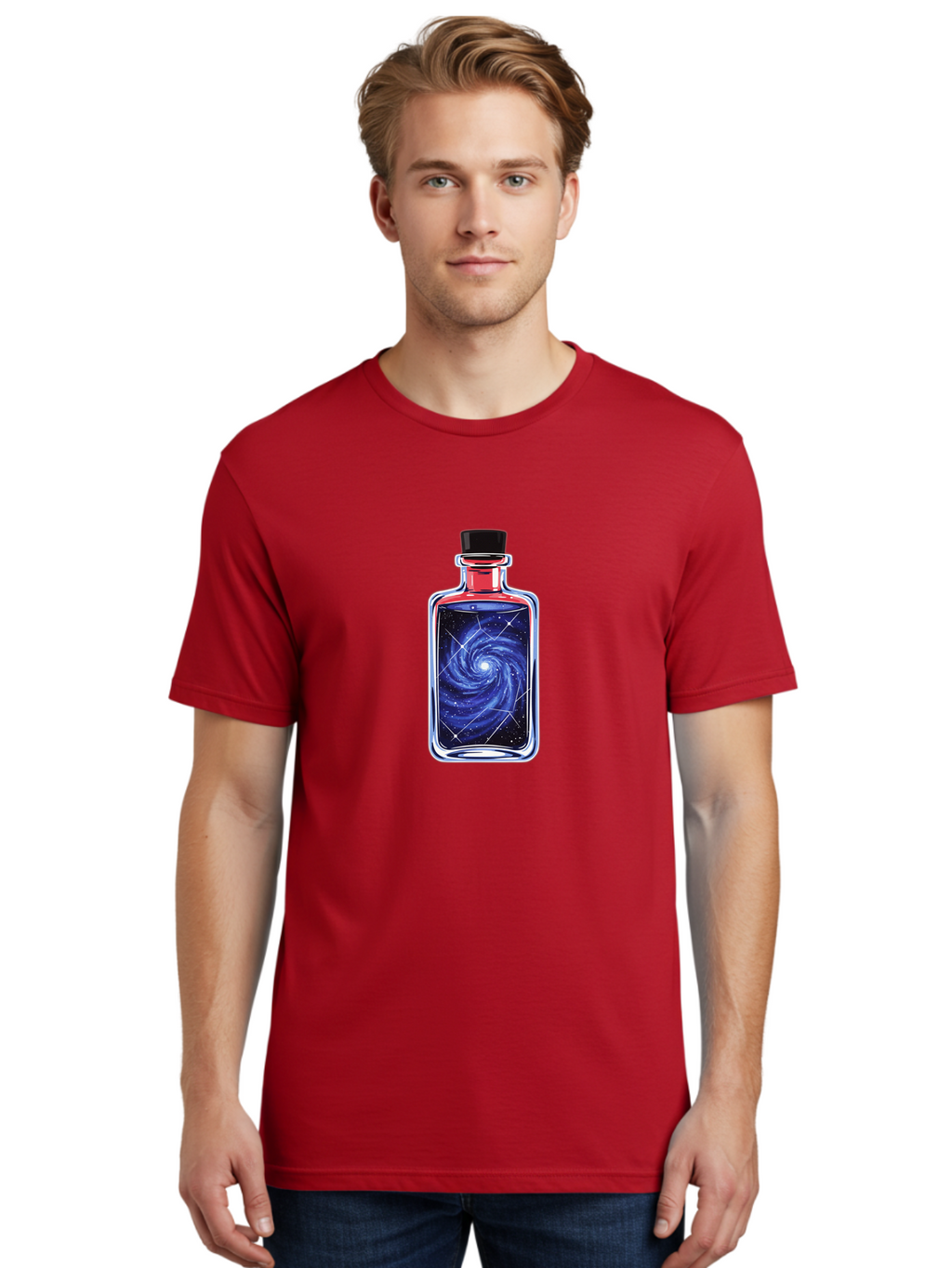 Galaxy-In-A-Bottle-33 Men'S Graphic Tee, 100% Cotton, Comfortable Casual Summer Wear, Machine Washable, Vintage Camera, Old Camera, Antique Camera, Black Camera, Classic Photography, Photography Equipment, Nostalgic Device, Film Camera, Bai989