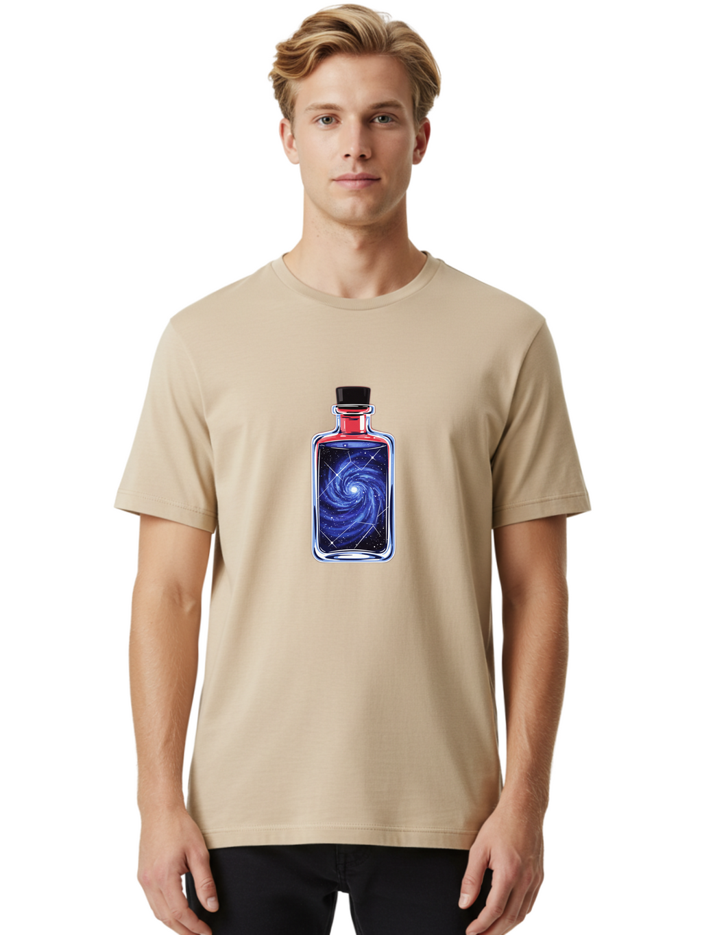 Galaxy-In-A-Bottle-33 Men'S Graphic Tee, 100% Cotton, Comfortable Casual Summer Wear, Machine Washable, Vintage Camera, Old Camera, Antique Camera, Black Camera, Classic Photography, Photography Equipment, Nostalgic Device, Film Camera, Bai989