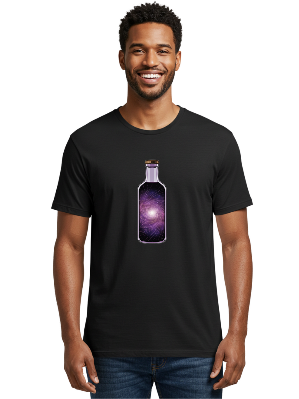 Galaxy-In-A-Bottle-34 Men'S Graphic Tee, 100% Cotton, Comfortable Casual Summer Wear, Machine Washable, Vintage Camera, Old Camera, Antique Camera, Black Camera, Classic Photography, Photography Equipment, Nostalgic Device, Film Camera, Bai990