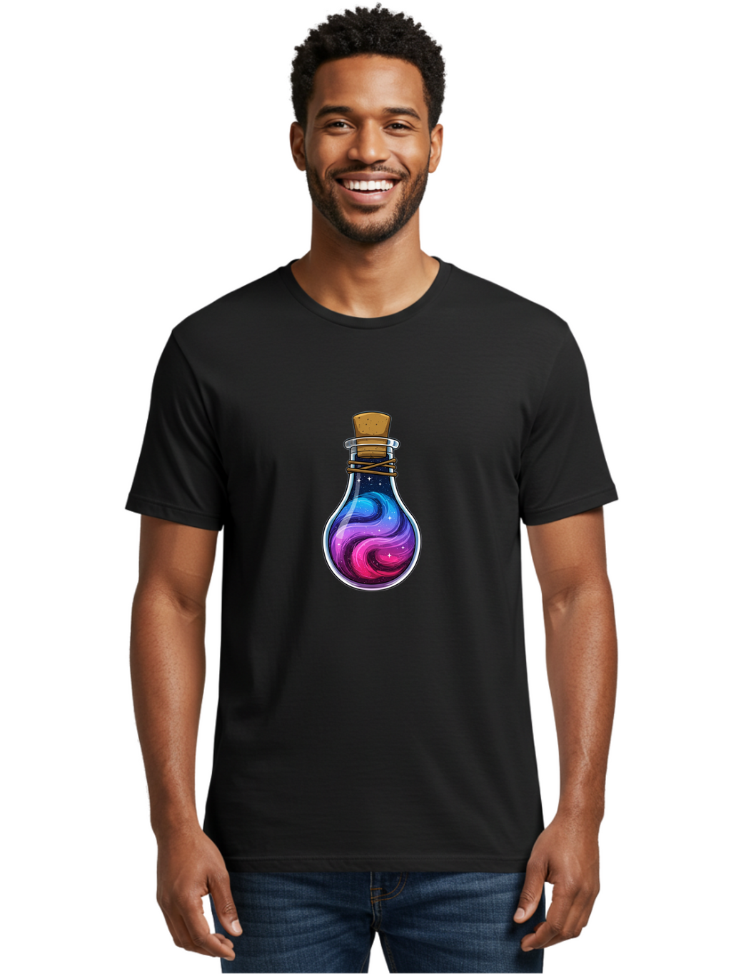 Galaxy-In-A-Bottle-35 Men'S Graphic Tee, 100% Cotton, Comfortable Casual Summer Wear, Machine Washable, Vintage Camera, Old Camera, Antique Camera, Black Camera, Classic Photography, Photography Equipment, Nostalgic Device, Film Camera, Bai991