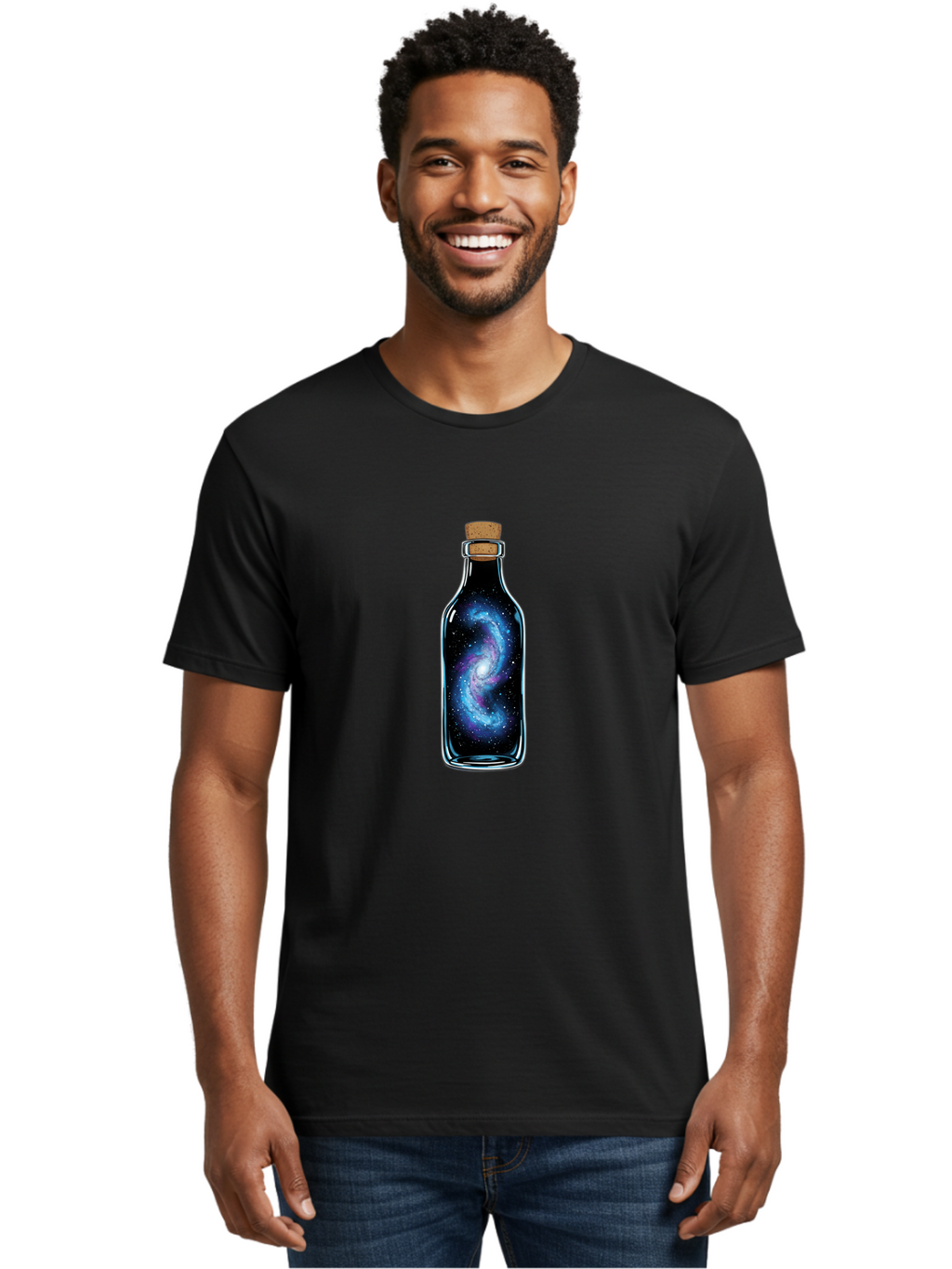 Galaxy-In-A-Bottle-36 Men'S Graphic Tee, 100% Cotton, Comfortable Casual Summer Wear, Machine Washable, Vintage Camera, Old Camera, Antique Camera, Black Camera, Classic Photography, Photography Equipment, Nostalgic Device, Film Camera, Bai992